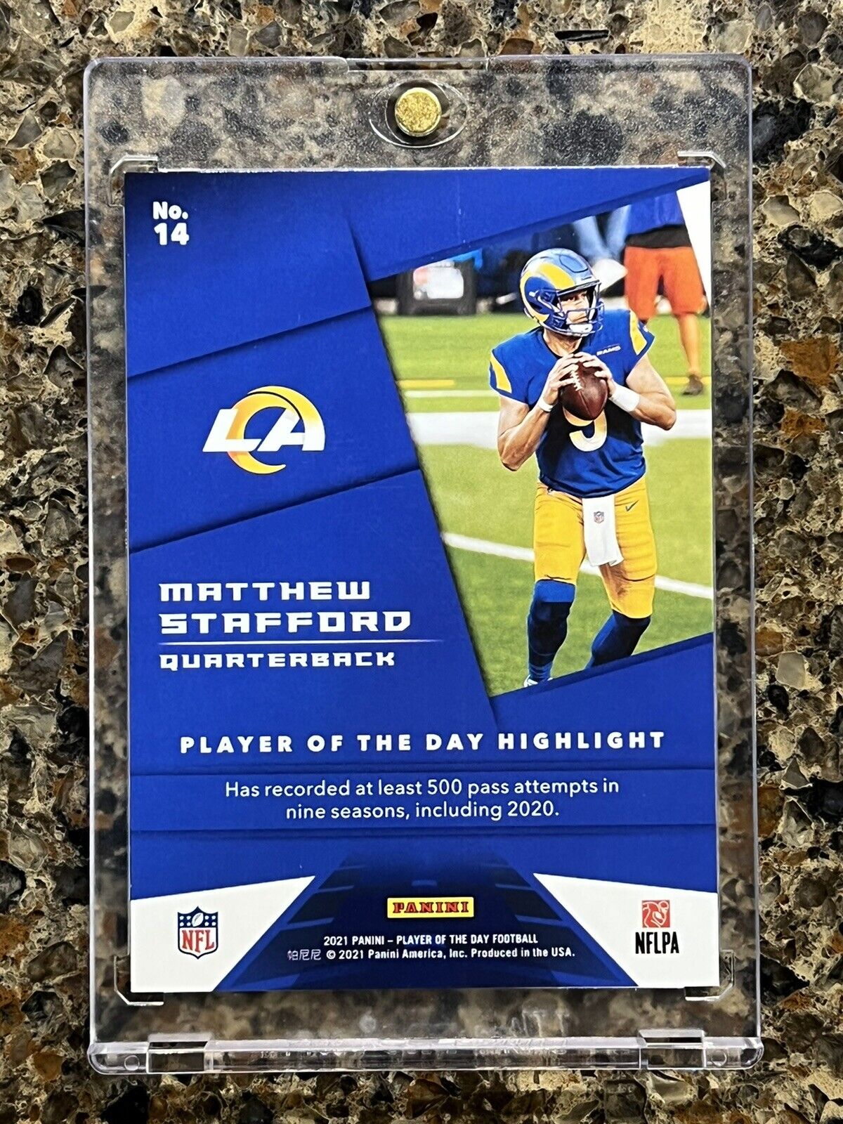 Matthew Stafford 2021 Panini Player of the Day KABOOM 88/99 Rare Gem Mint SSP