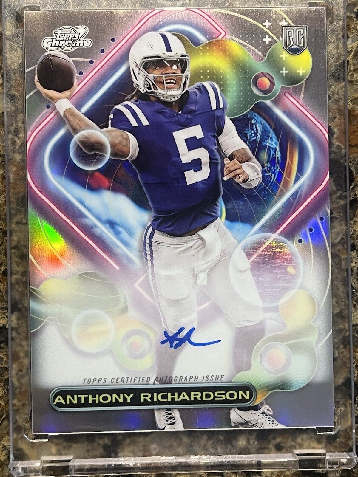 2023 TOPPS COMPOSITE ANTHONY RICHARDSON TOPPS CHROME COSMIC REFRACTOR AUTO RC