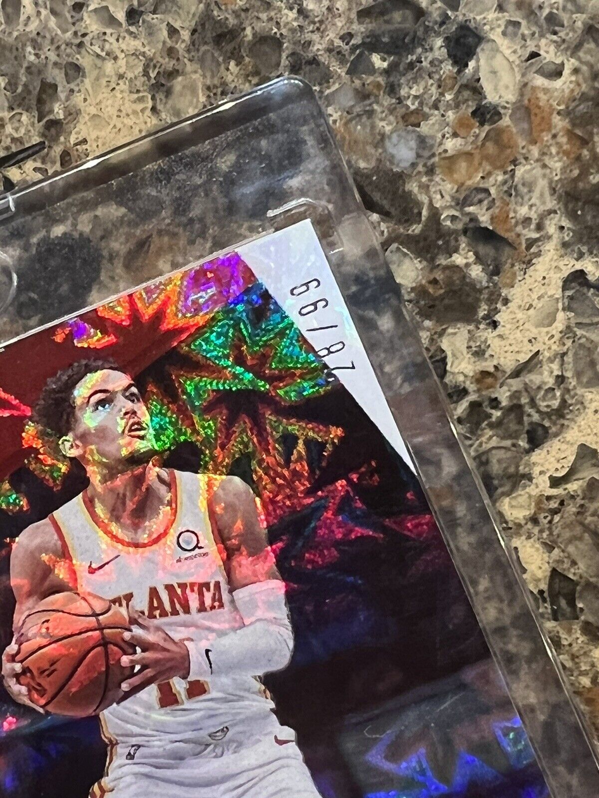 TRAE YOUNG 2021 Panini NBA Player of the Day KABOOM 28/99 SSP Super Rare MINT