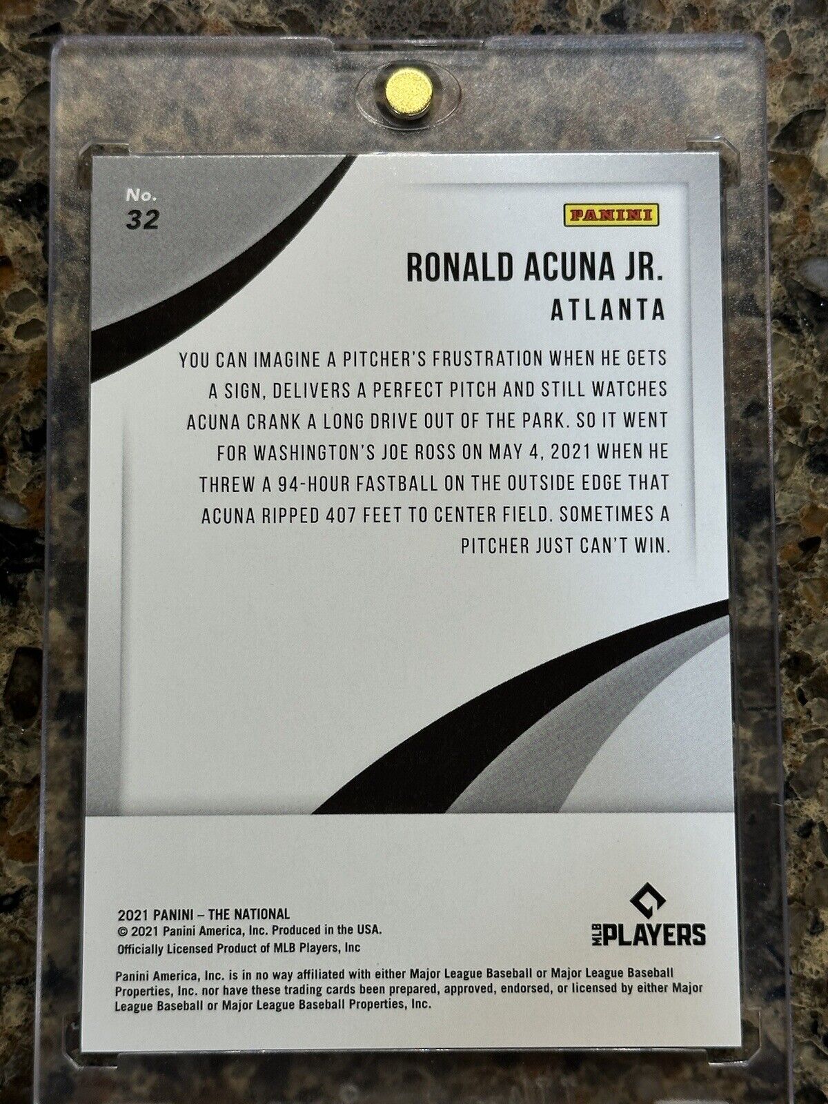 Ronald Acuna Jr 2021 Panini The National Diskettes 03/25 Super Rare Gem Mint SSP