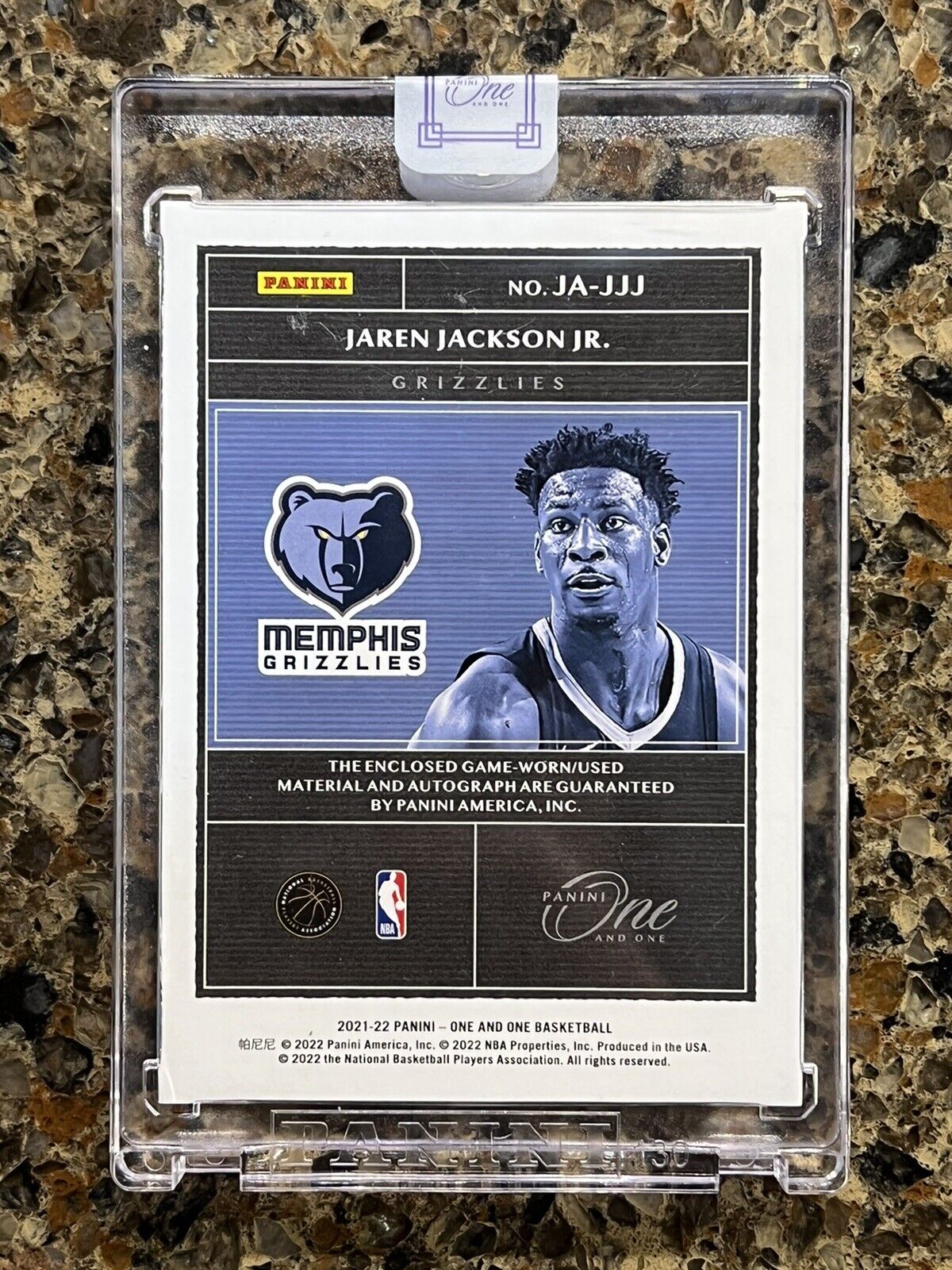 Jaren Jackson Jr. 2021 Panini One And One JERSEY PATCH AUTO 19/35 Rare Mint SSP