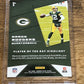 Aaron Rodgers 2021 Panini Player of the Day KABOOM #51/99 Green Bay Packers SSP