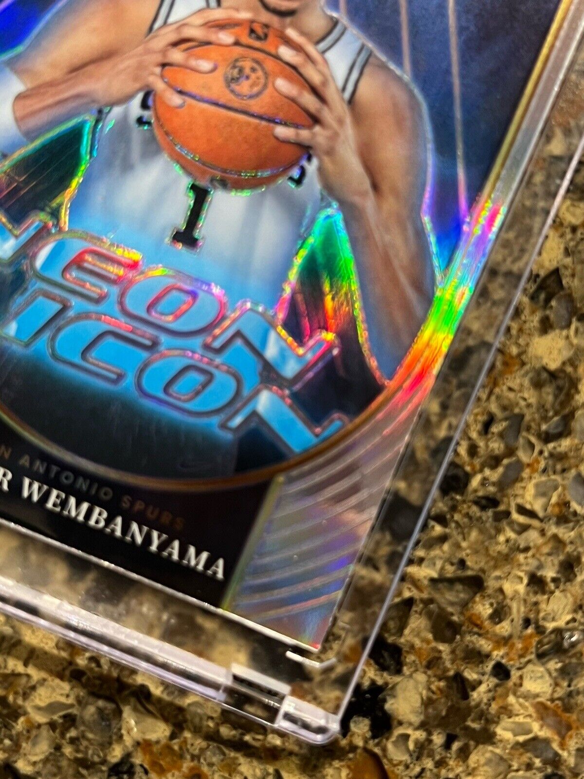 Victor Wembanyama RC 2023-24 Panini Select NEON ICON Prizm Refractor Rookie Card