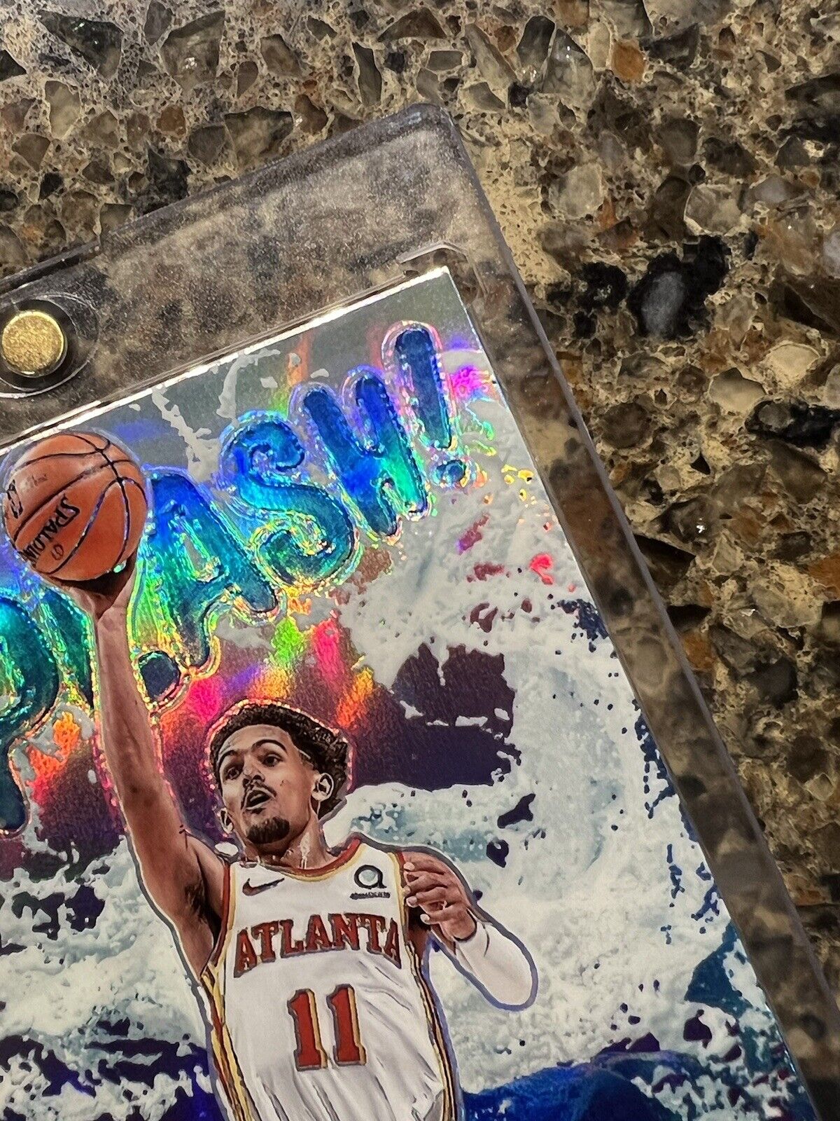 Trae Young 2021-22 Panini Donruss Optic Basketball SPLASH! Prizm Holo Gem Mint