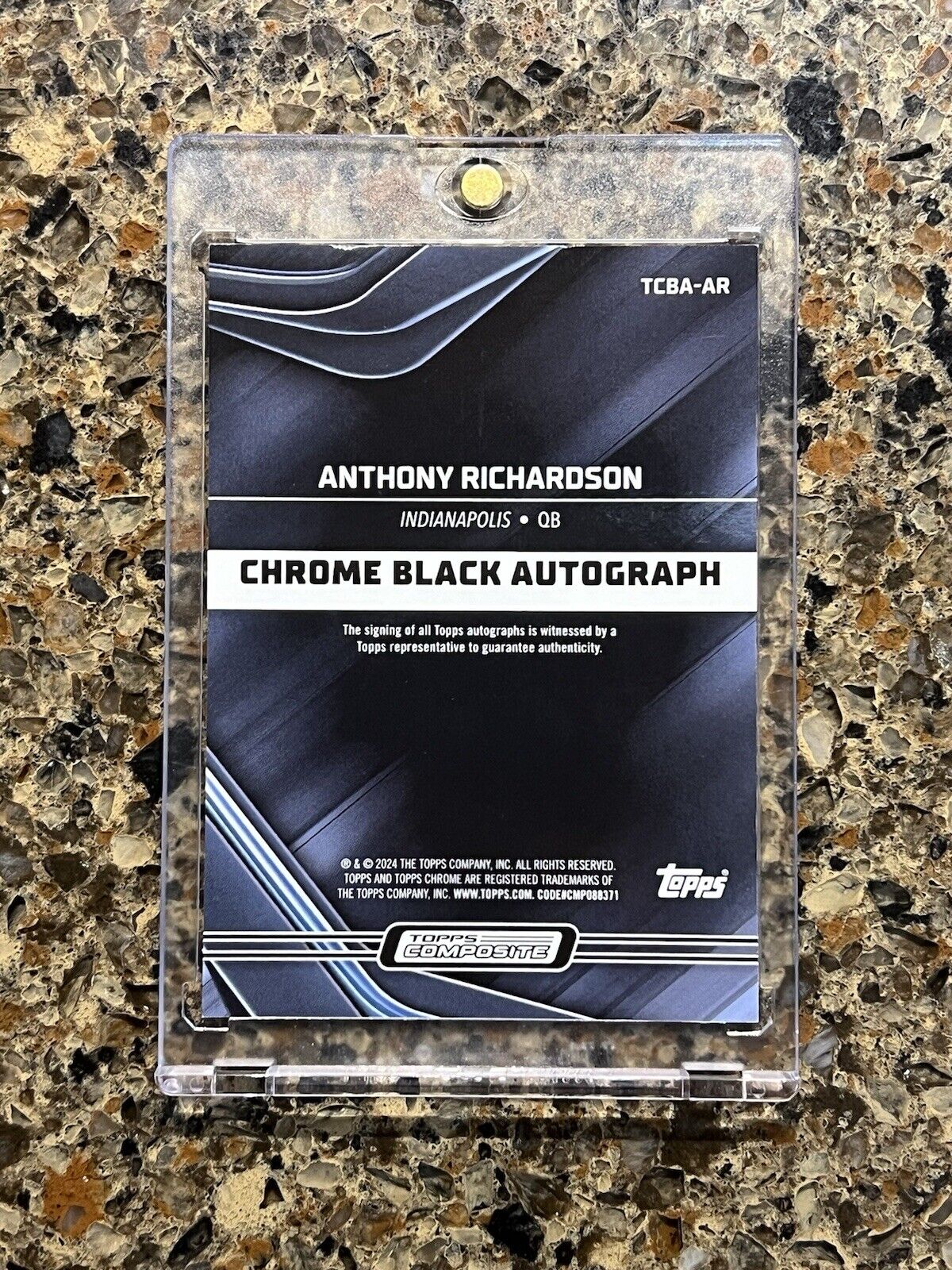 Anthony Richardson RC 2023-24 Topps Chrome Black Autograph ON CARD ROOKIE AUTO!!