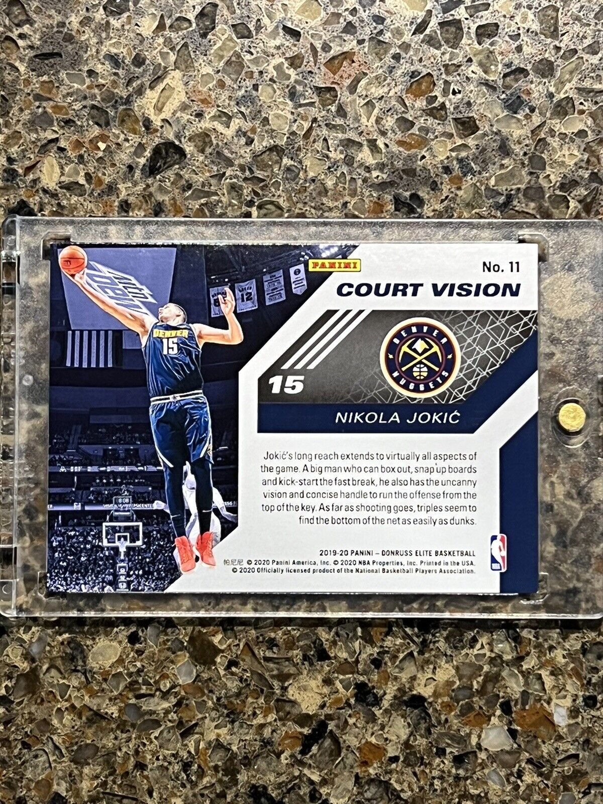 NIKOLA JOKIC 2019 Donruss Elite GOLD COURT VISION #05/10 SUPER RARE SSP