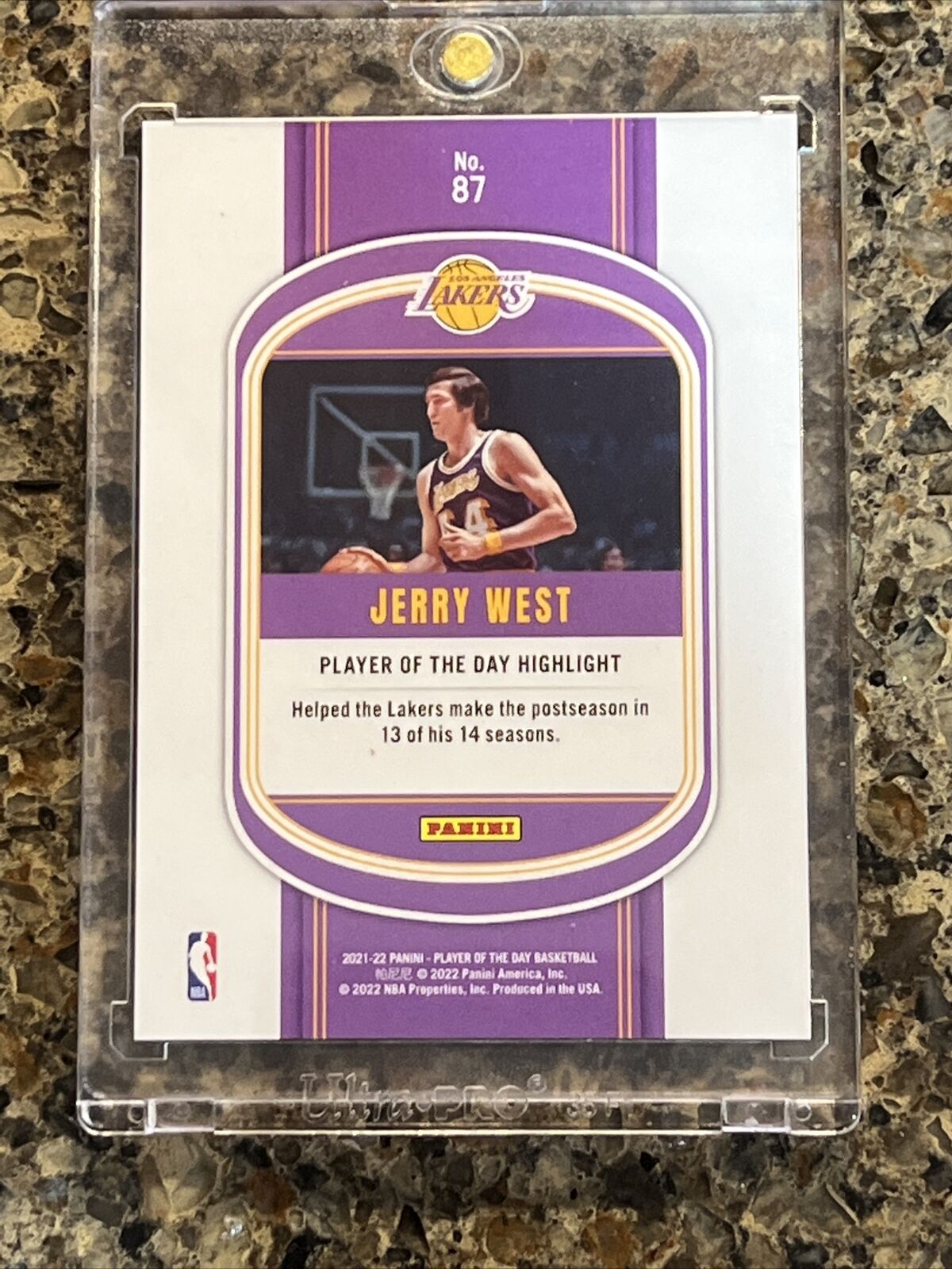 Jerry West 2021 Panini NBA Player of the Day HOF KABOOM 46/99 Rare Gem Mint SSP