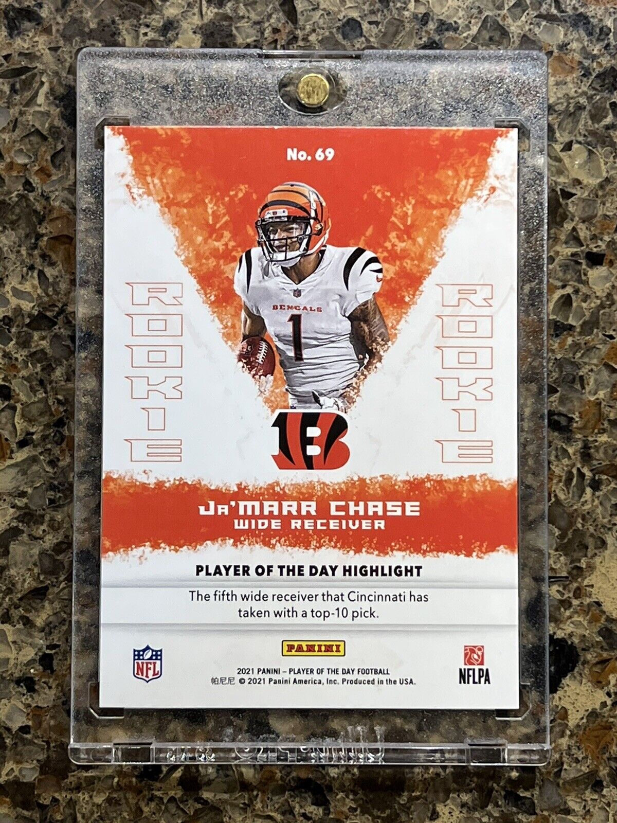 Ja’Marr Chase RC 2021 Panini Player of the Day KABOOM #09/99 Rare ROOKIE SSP