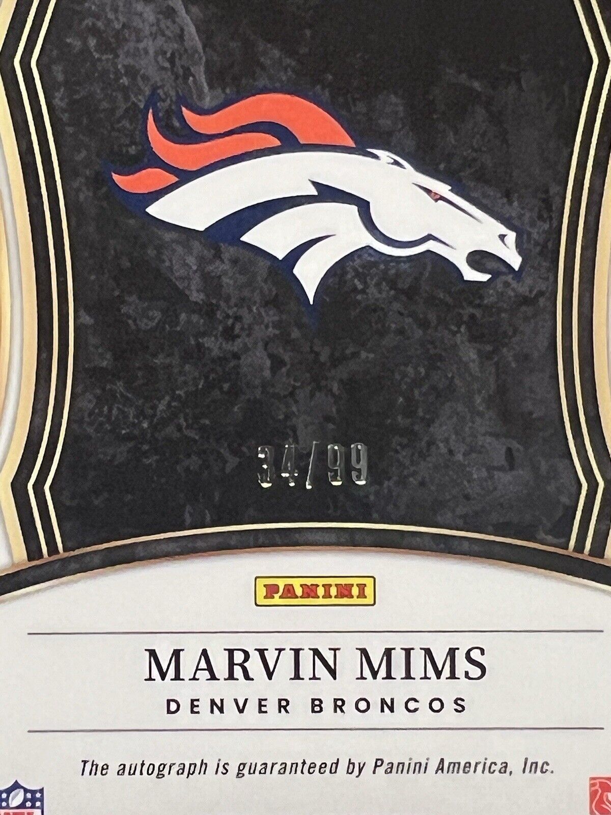 2023 Panini Select Marvin Mims RC Auto Blue /99 Prizm SP #RSI-MMI Denver Broncos