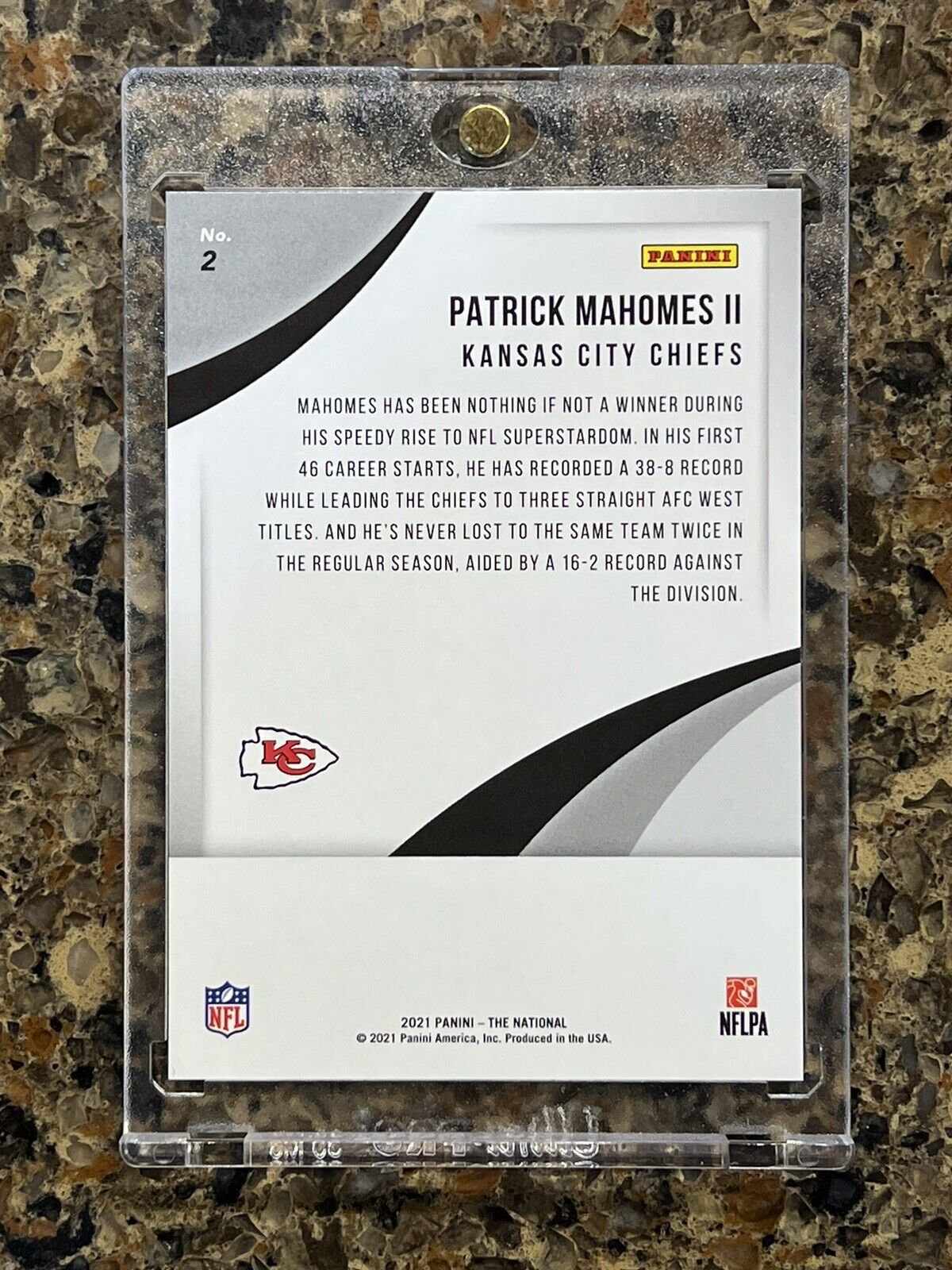 PATRICK MAHOMES 2021 PANINI THE NATIONAL ESCHER SQUARES #02/10 SSP SUPER RARE