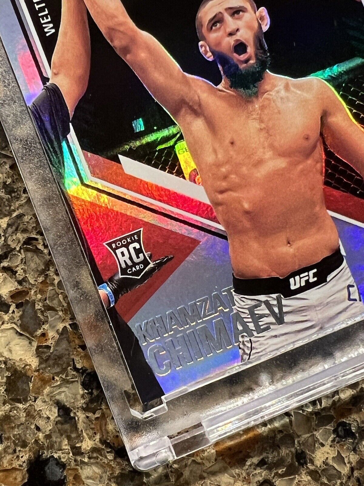 Khamzat Chimaev RC 2021 Panini Chronicles Elite UFC Refractor - Gem Mint Rookie