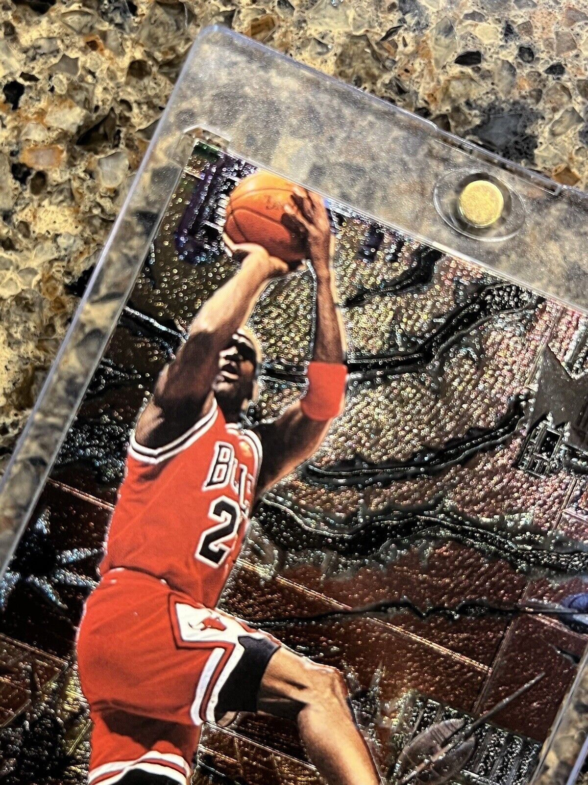 Michael Jordan 1996-97 SkyBox Fleer Metal Blue Metal Shredders Chicago Bulls HOF