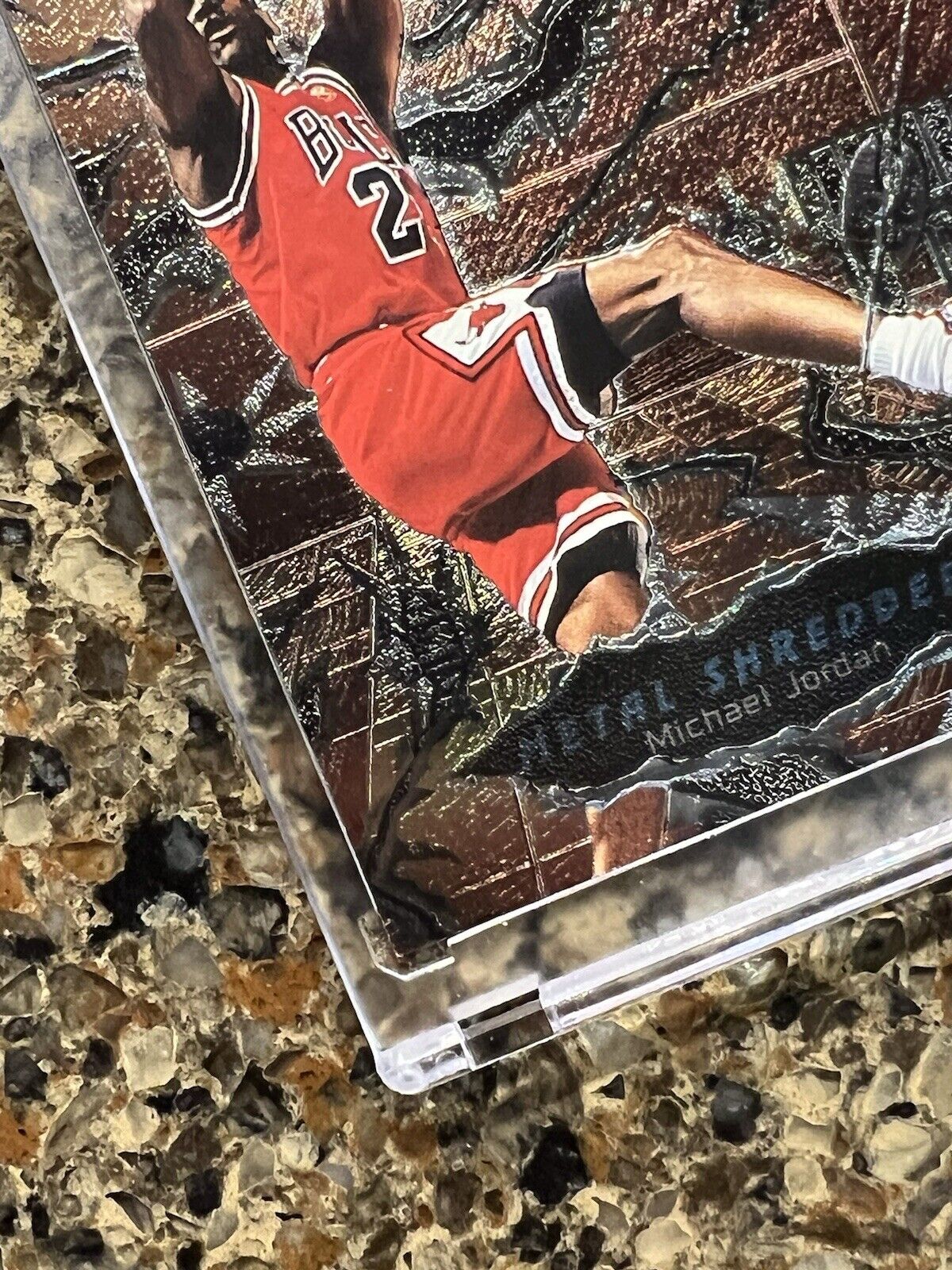 Michael Jordan 1996-97 SkyBox Fleer Metal Blue Metal Shredders Chicago Bulls HOF