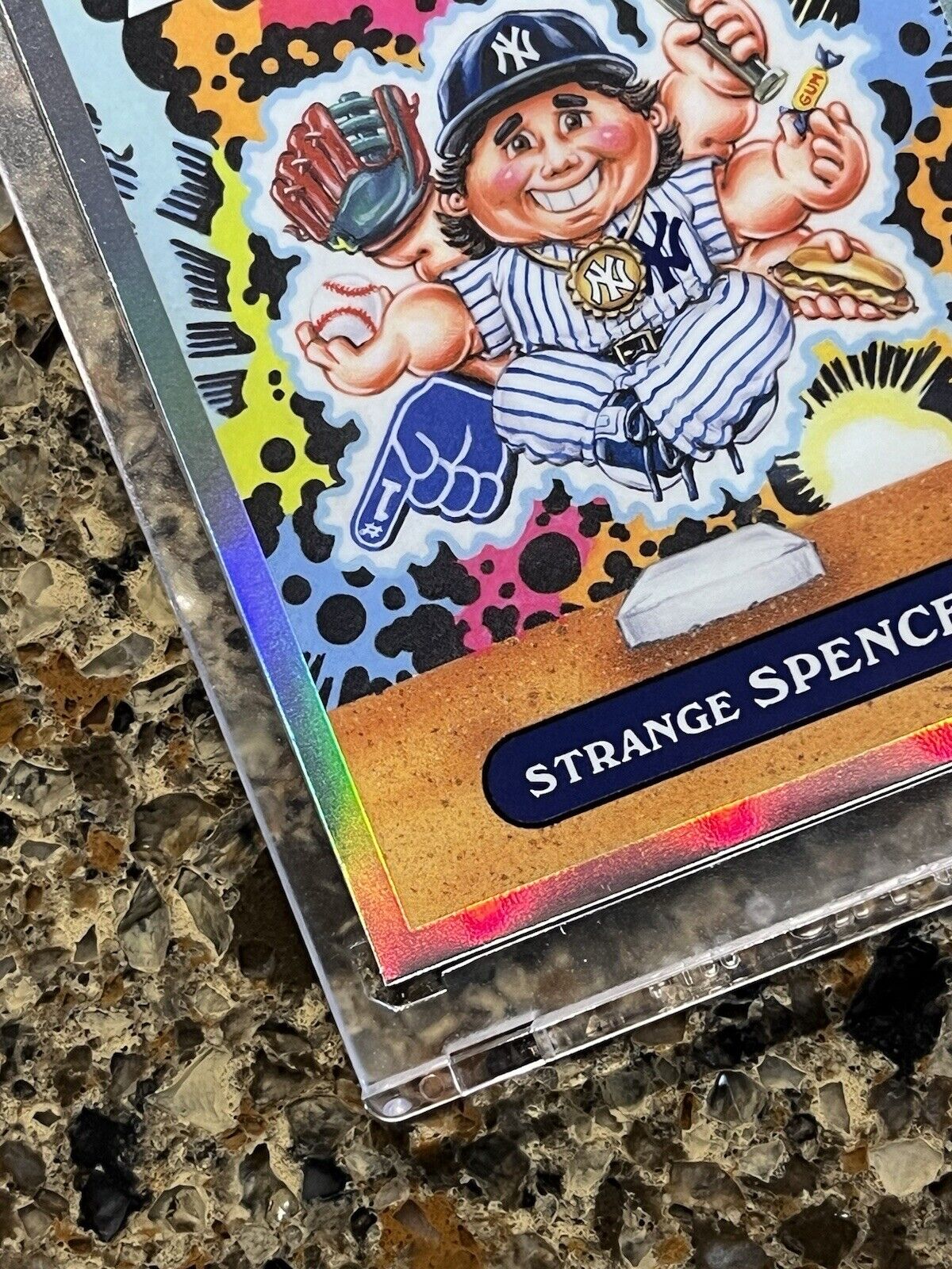 Spencer Jones RC 2023-24 Bowman Chrome Garbage Pail Kids Yankees - CASE HIT! SSP