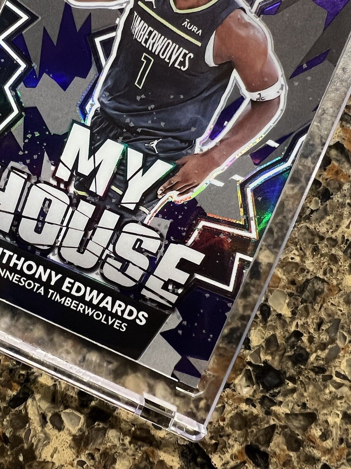 Anthony Edwards 2022-23 Panini Donruss Optic MY HOUSE Purple Prizm Gem Mint