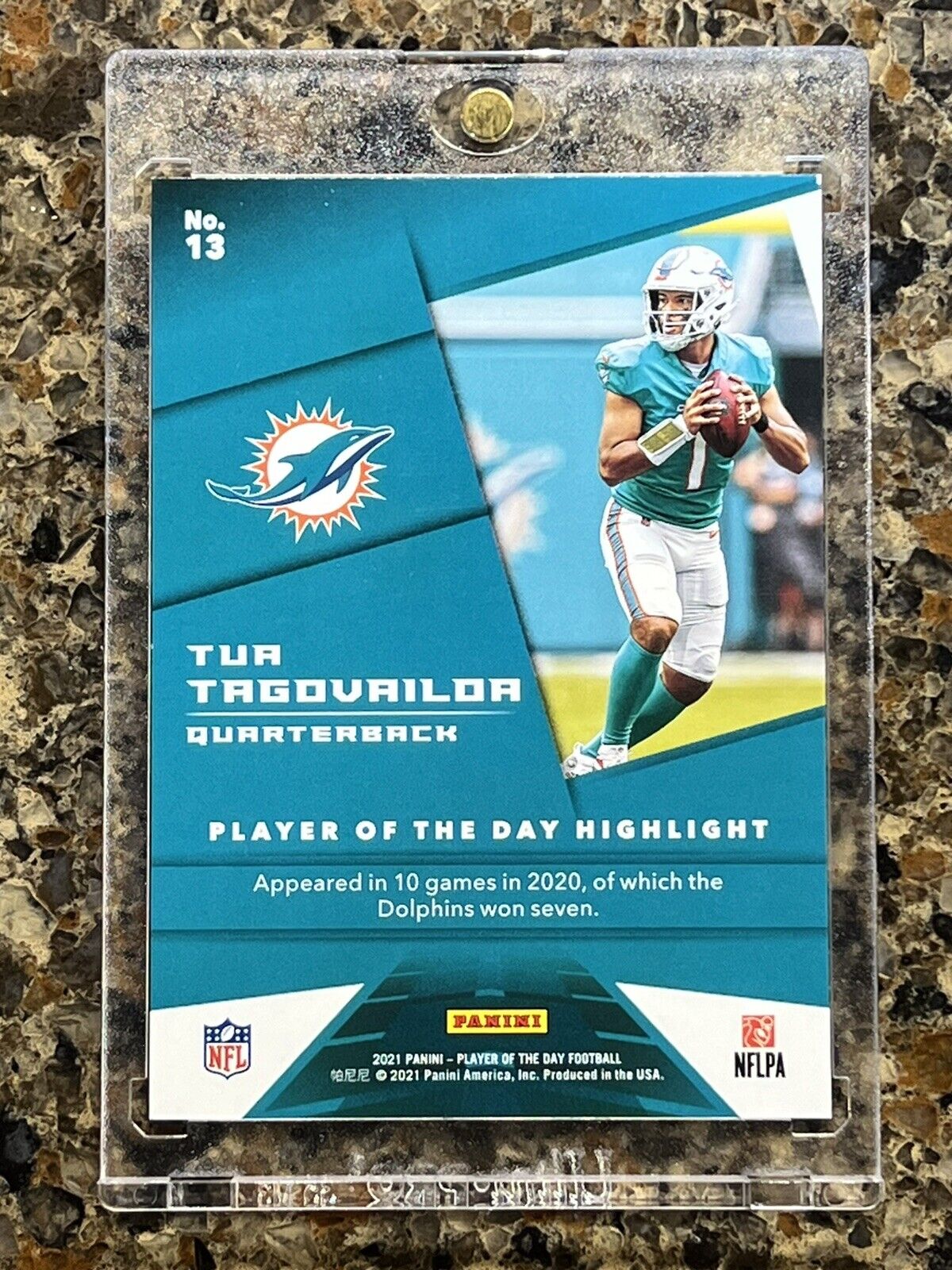 Tua Tagovailoa 2021 Panini Player of the Day KABOOM 77/99 Rare Mint Dolphins SSP