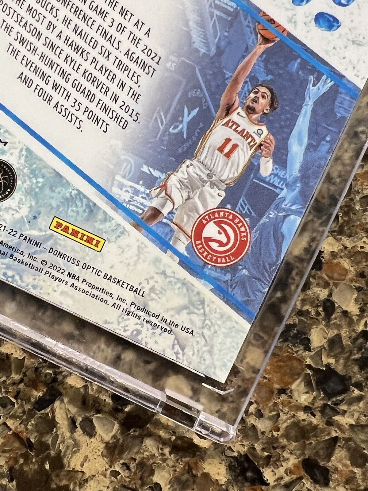 Trae Young 2021-22 Panini Donruss Optic Basketball SPLASH! Prizm Holo Gem Mint