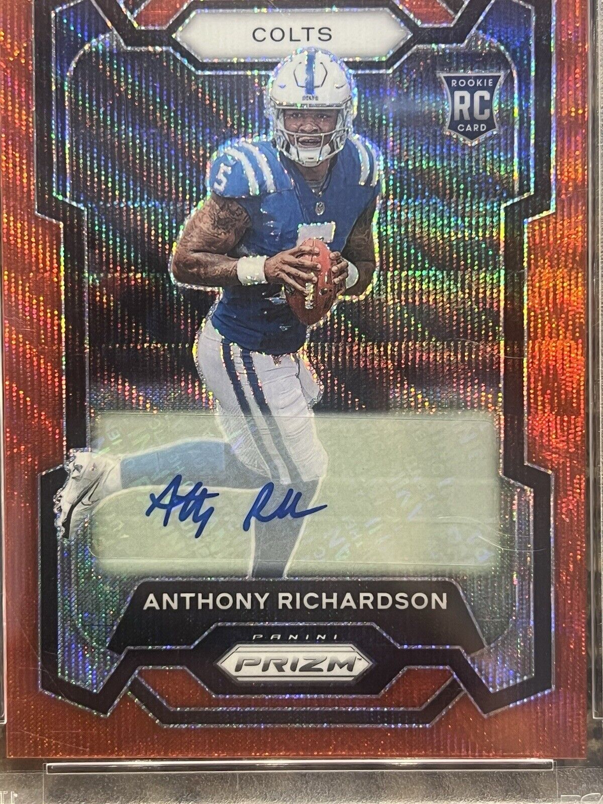 2023 Prizm Anthony Richardson (RC) Red Wave Rookie Auto #090/149 Gem Mint PSA 10