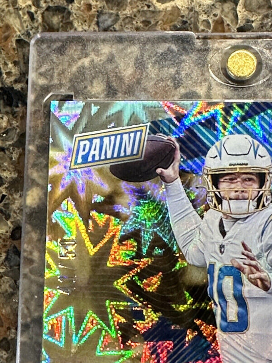 JUSTIN HERBERT - 2021 Panini The National #41/50 - RARE SSP - KABOOM EXPLOSION!!