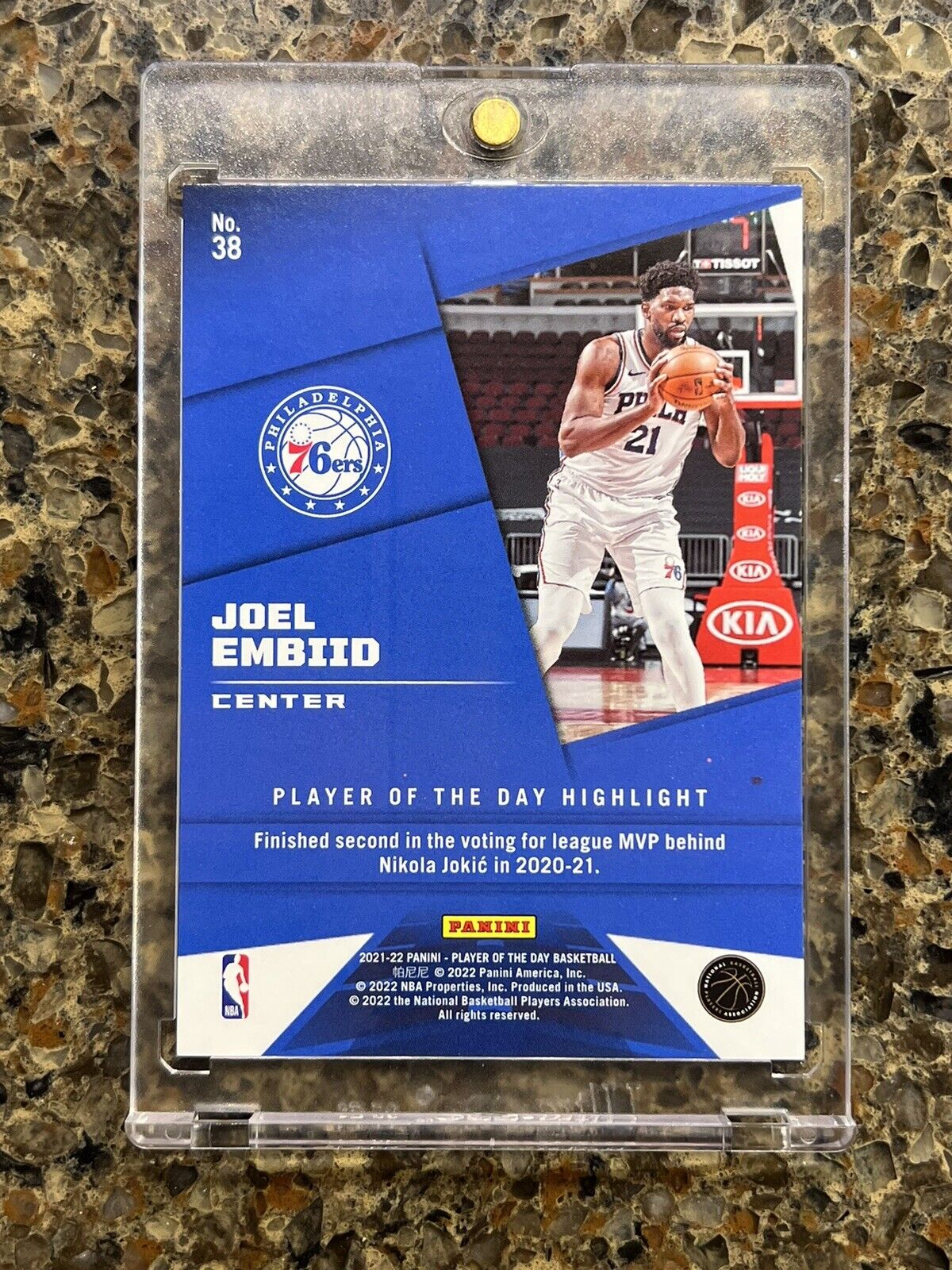 Joel Embiid  2021 Panini NBA Player of The Day KABOOM 48/99 Gem Mint RARE SSP