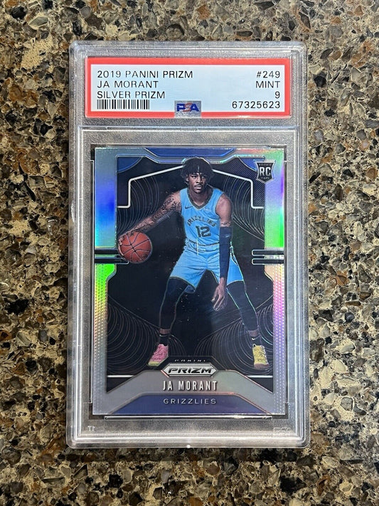 2019 Panini Prizm Ja Morant Silver Prizm Rookie Card #249 PSA 9 💎 MINT!! (RC)