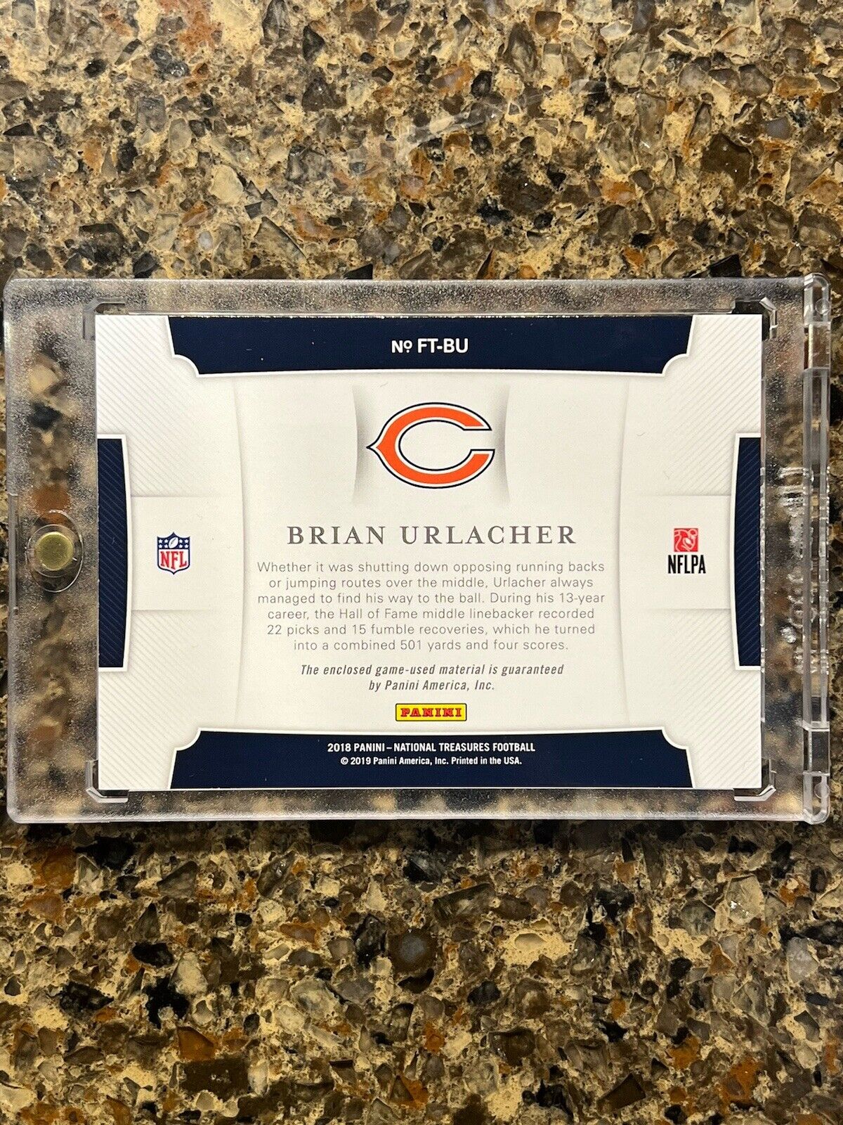 2018 Panini National Treasures Football Brian Urlacher Franchise Treasures 15/25