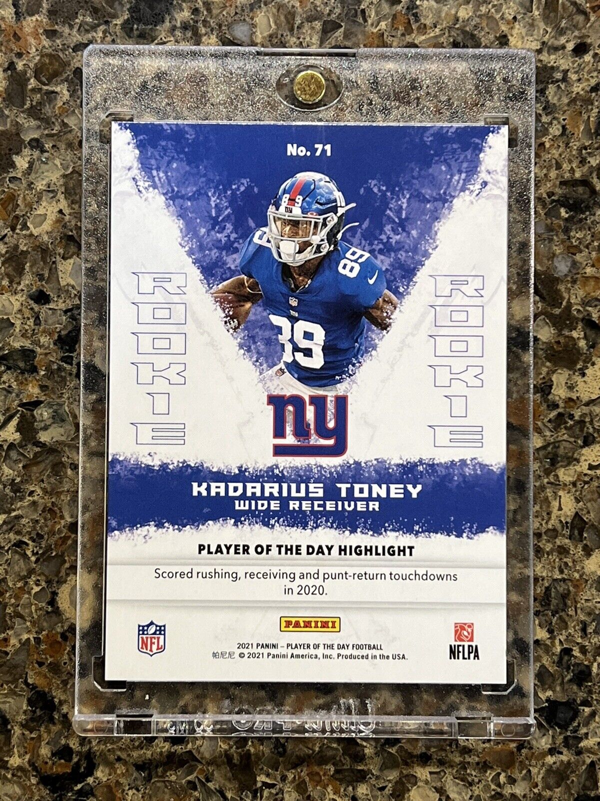 Kadarius Toney RC 2021 Panini Player of the Day KABOOM 62/99 Gem Mint Rookie SSP