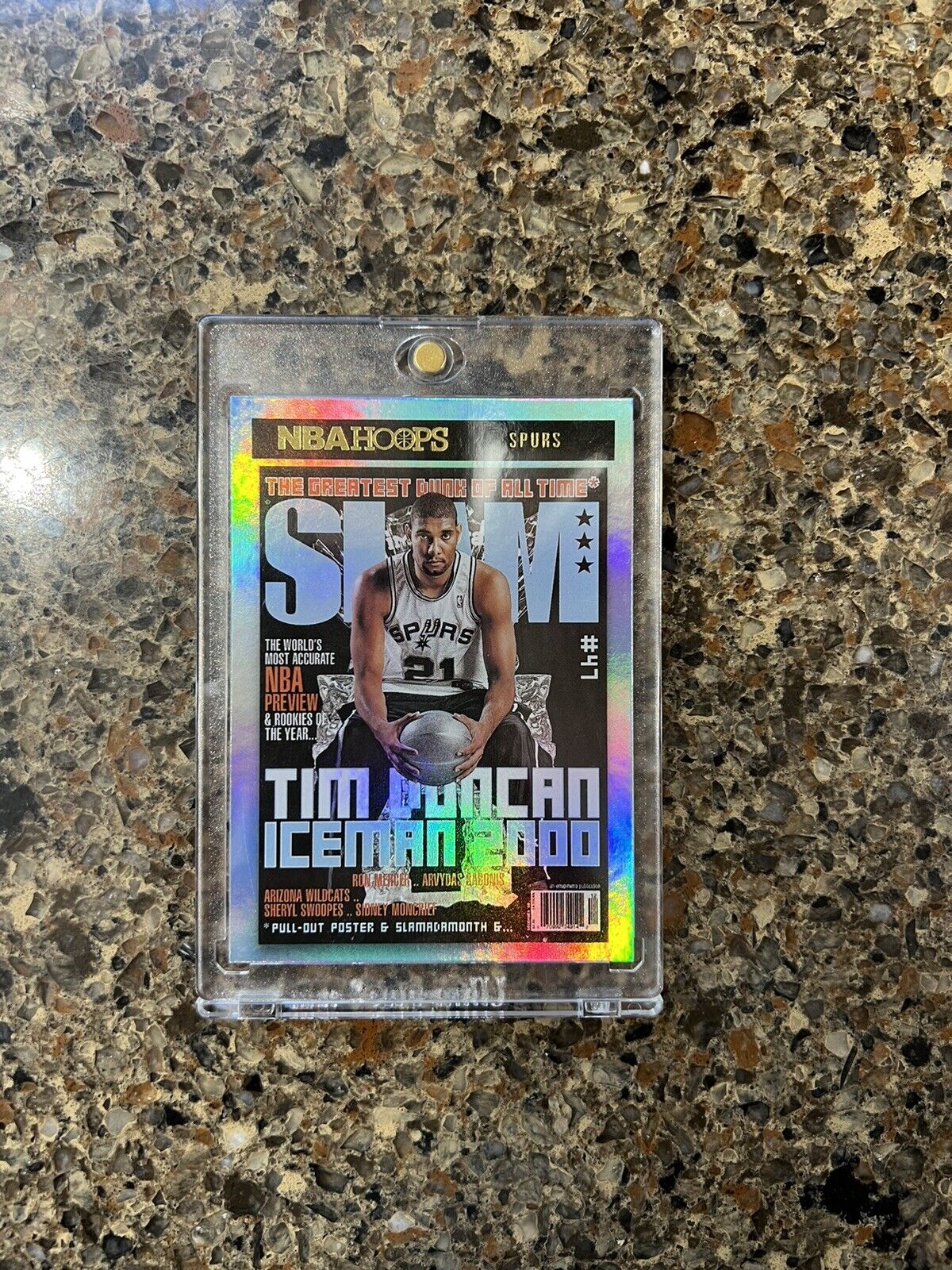 Panini Hoops NBA SLAM Gold Holo Refractor FRAMED Includes Kobe Steph Shaq LeBron