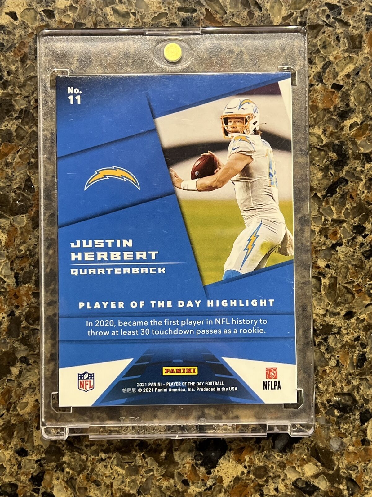 Justin Herbert 2021 Panini Player of the Day KABOOM #89/99 Super Rare SSP