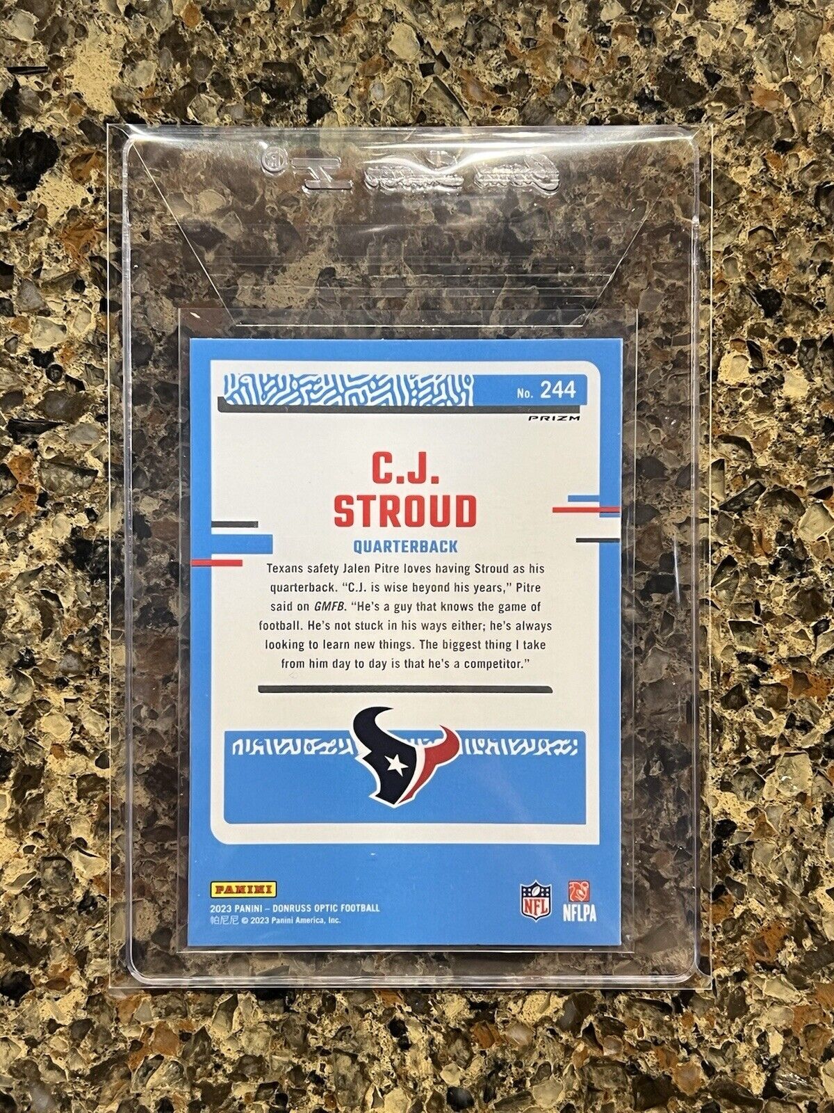 C.J. STROUD RC 2023 Panini Donruss Optic Football RATED ROOKIE Holo Silver Prizm