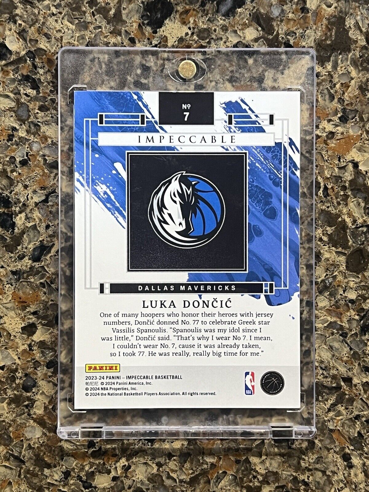 Luka Doncic 2023-24 Panini Impeccable Jersey Number #66/77 Dallas Mavericks RARE