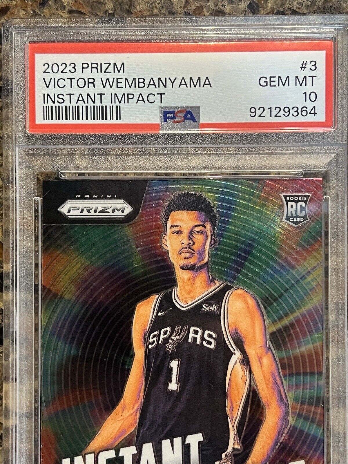 Victor Wembanyama RC 2023-24 Panini Prizm Instant Impact Rookie GEM MINT PSA 10