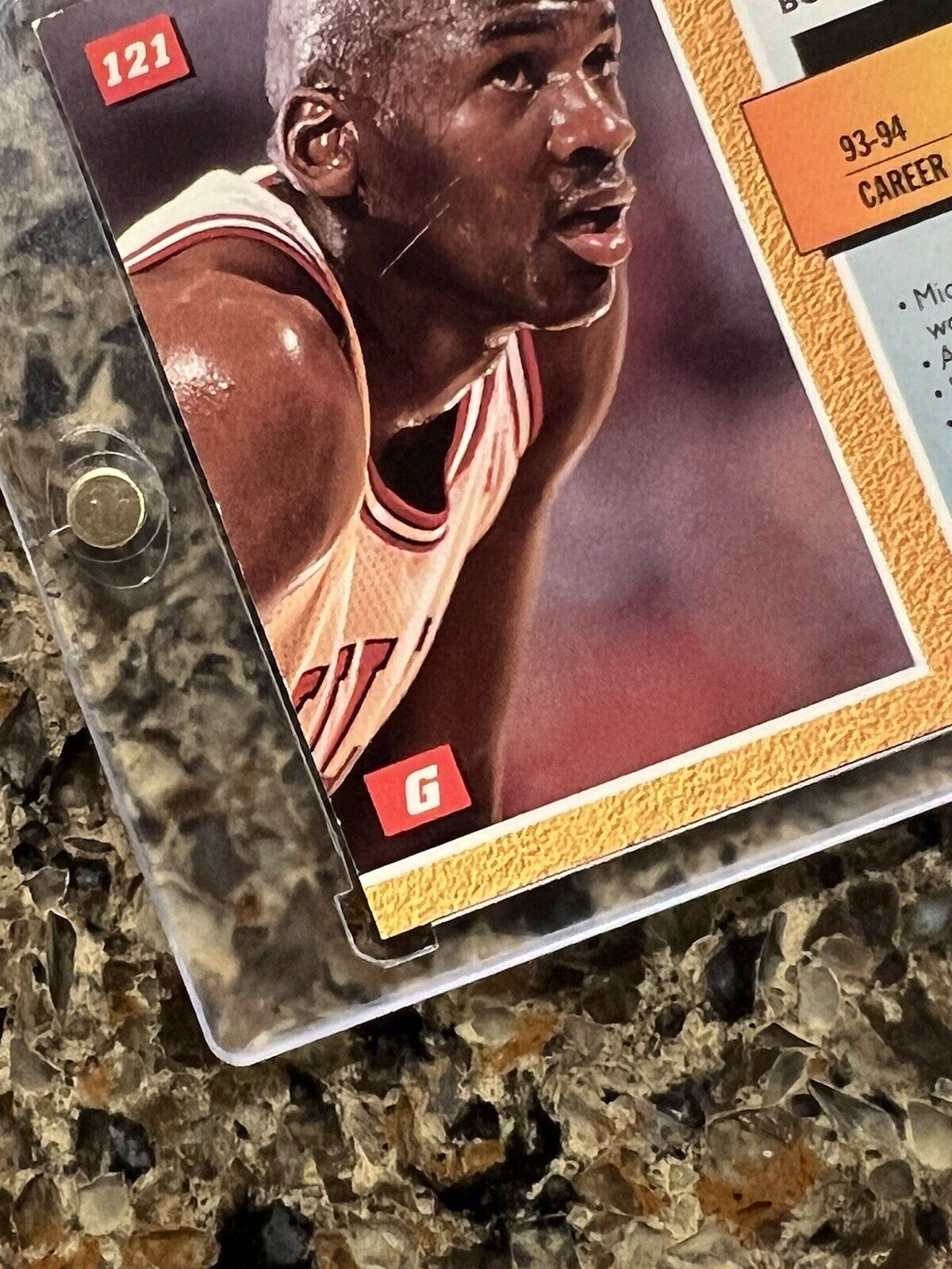 Michael Jordan 1994-95 Topps Embossed Golden Idol #121 RARE Chicago Bulls HOF