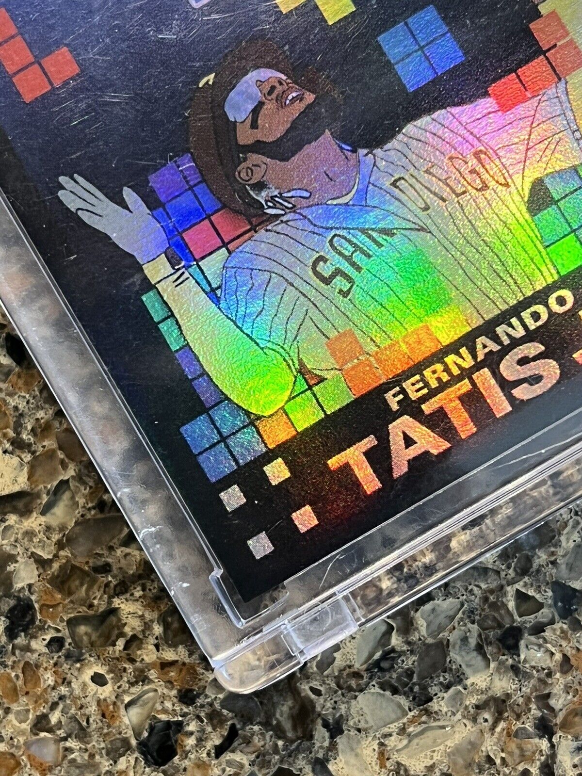 Fernando Tatis Jr. Topps Project70 Brittney Palmer TETRIS RAINBOW FOIL 27/70 GEM