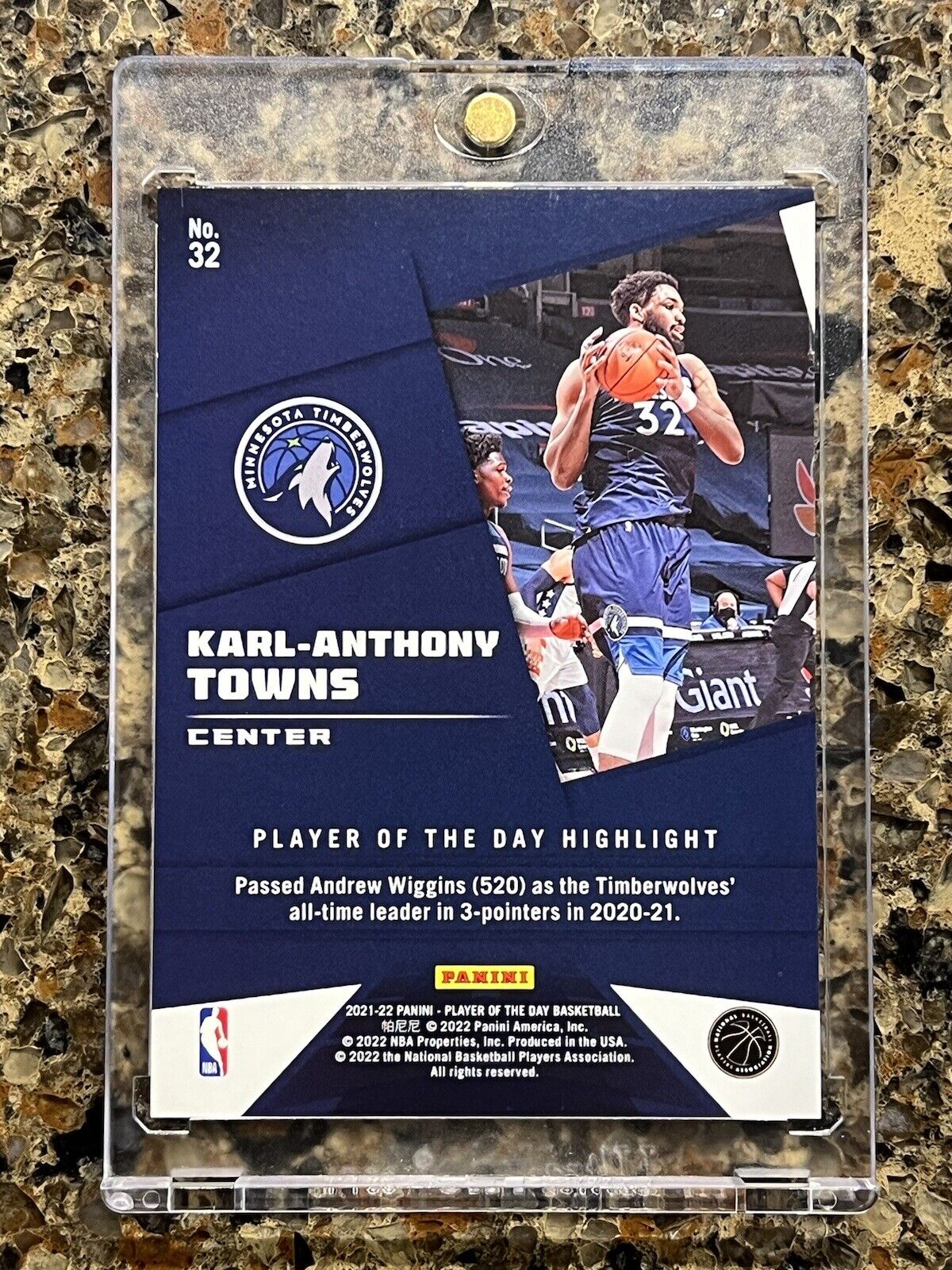 Karl-Anthony Towns - 2021-22 Panini Player of the Day KABOOM - #30/99 - RARE SSP