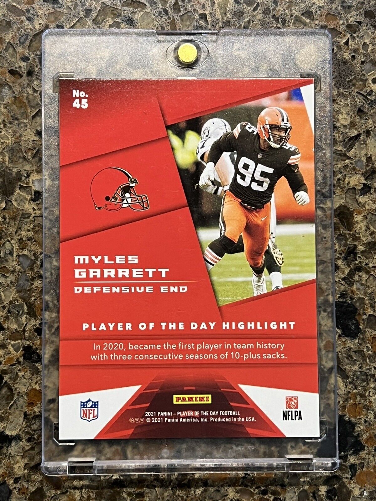 Myles Garrett 2021 Panini Player of the Day Football KABOOM #22/99 SSP Rare! 🚀