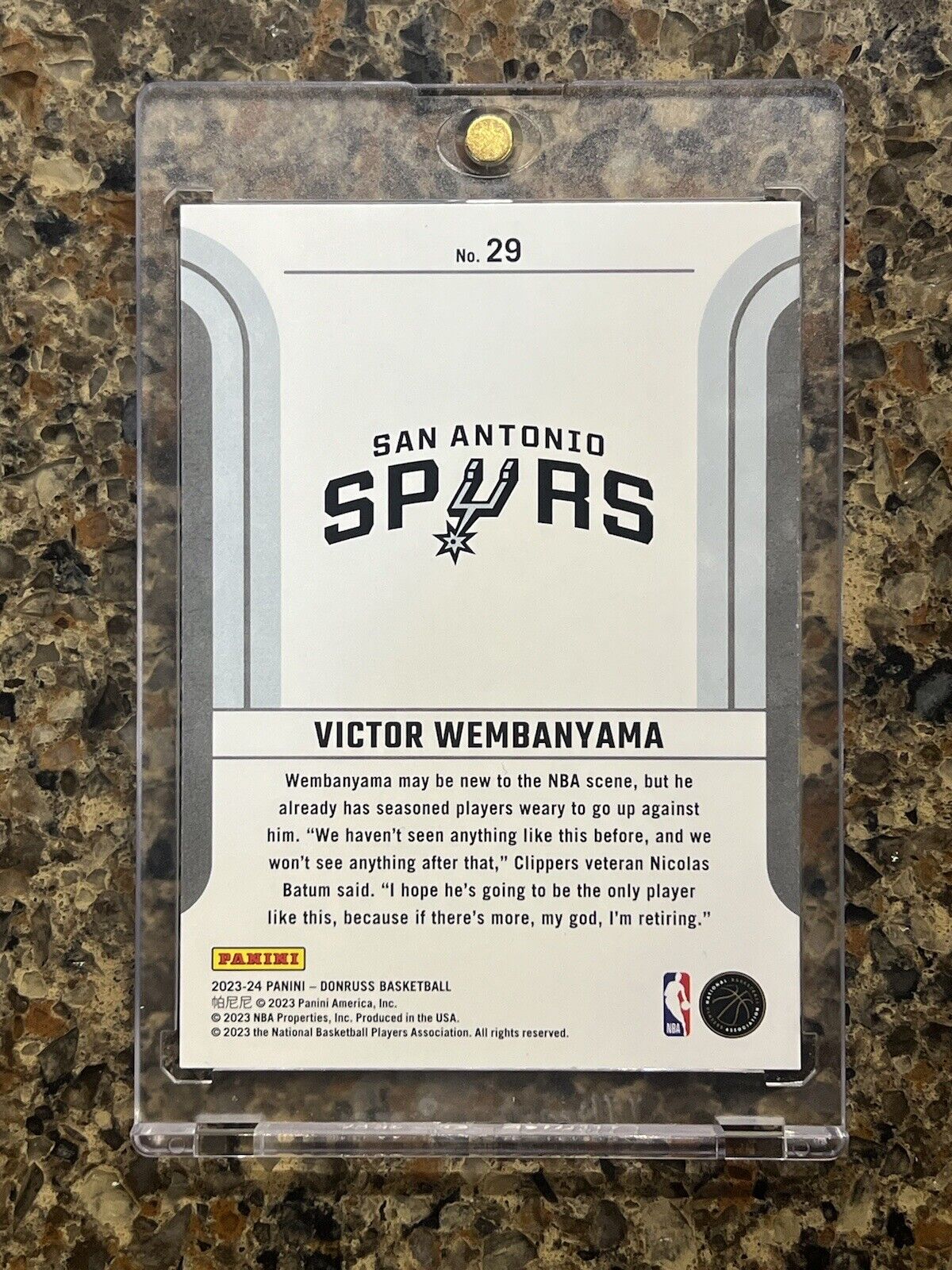 🌟 Victor Wembanyama RC 2023-24 Panini Donruss Franchise Features Mint Rookie 🌟