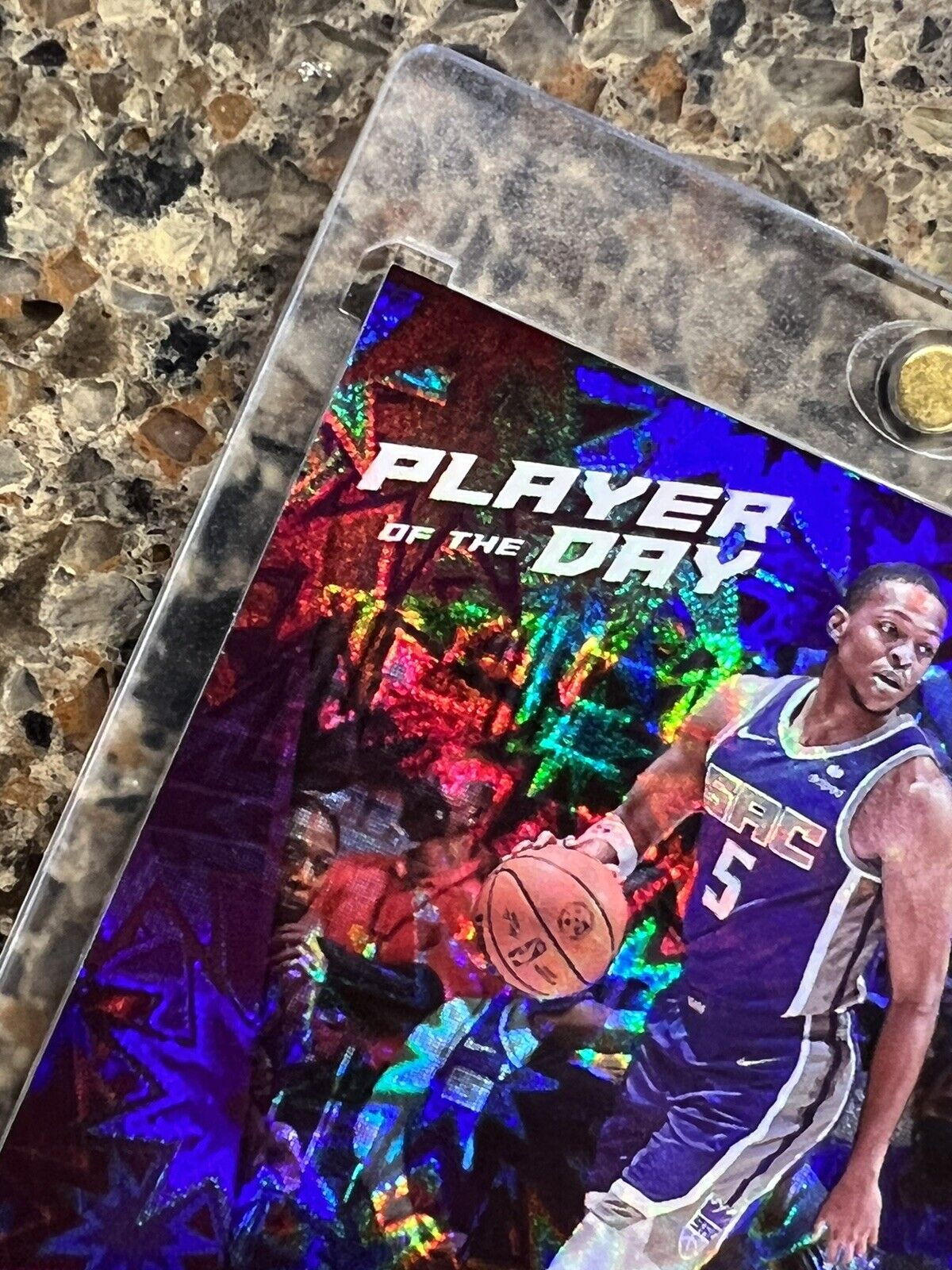 De’Aaron Fox 2021 NBA Panini Player of The Day KABOOM 96/99 Rare Gem Mint SSP