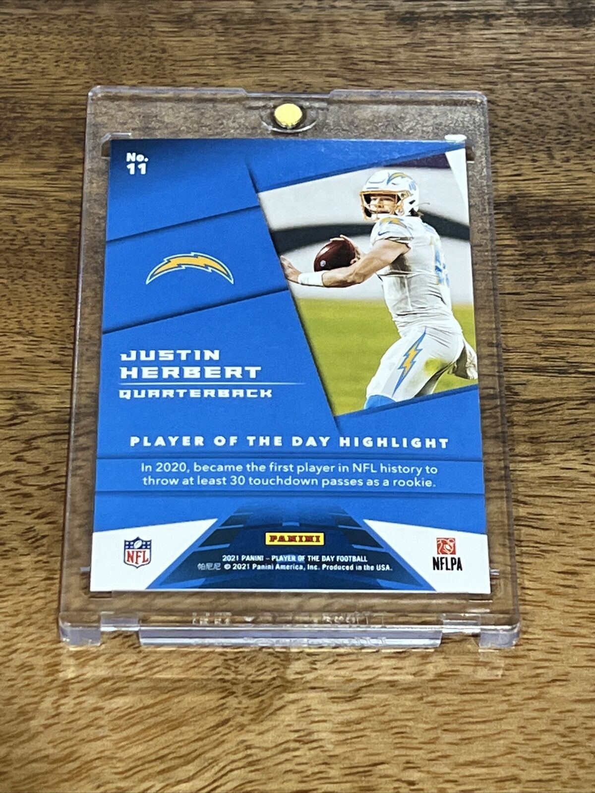 Justin Herbert 2021 Panini Player of the Day KABOOM #75/99 Super Rare SSP