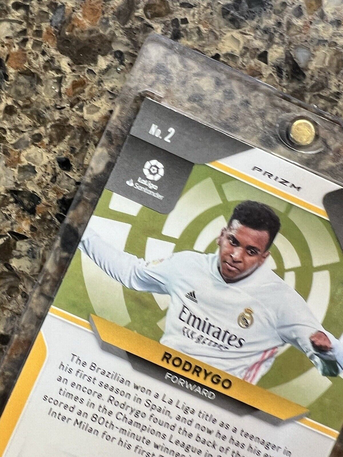 Rodrygo 2020-21 Panini Chronicles Prizm Soccer La Liga Purple Mojo Holo Gem Mint