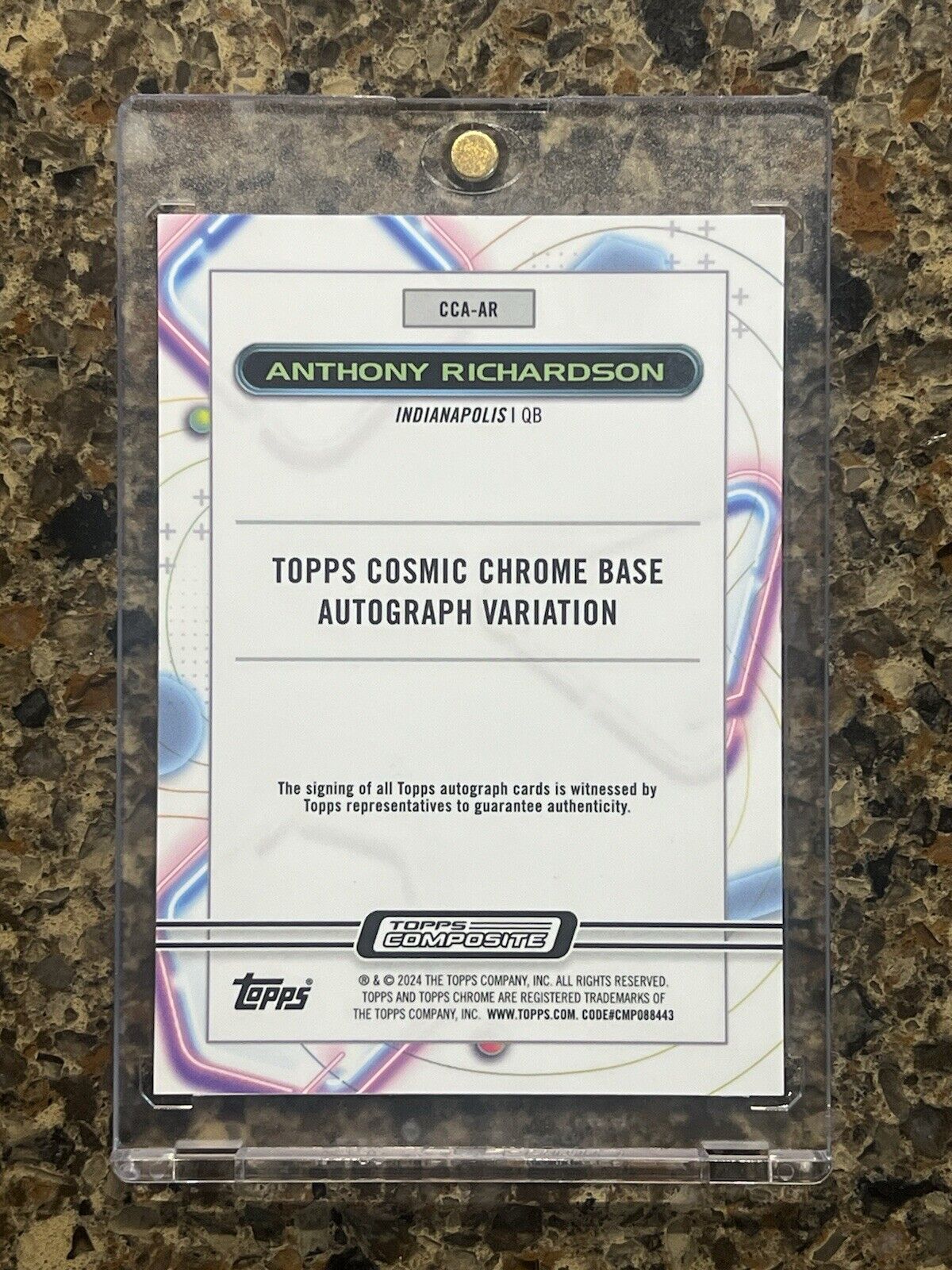 2023 TOPPS COMPOSITE ANTHONY RICHARDSON TOPPS CHROME COSMIC REFRACTOR AUTO RC