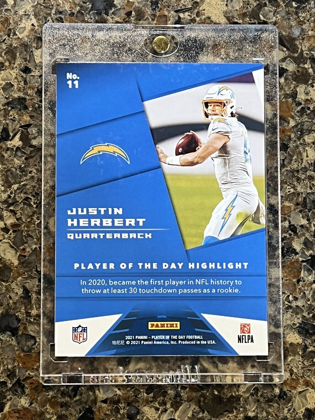 Justin Herbert 2021 Panini Player of the Day KABOOM #47/99 Super Rare SSP