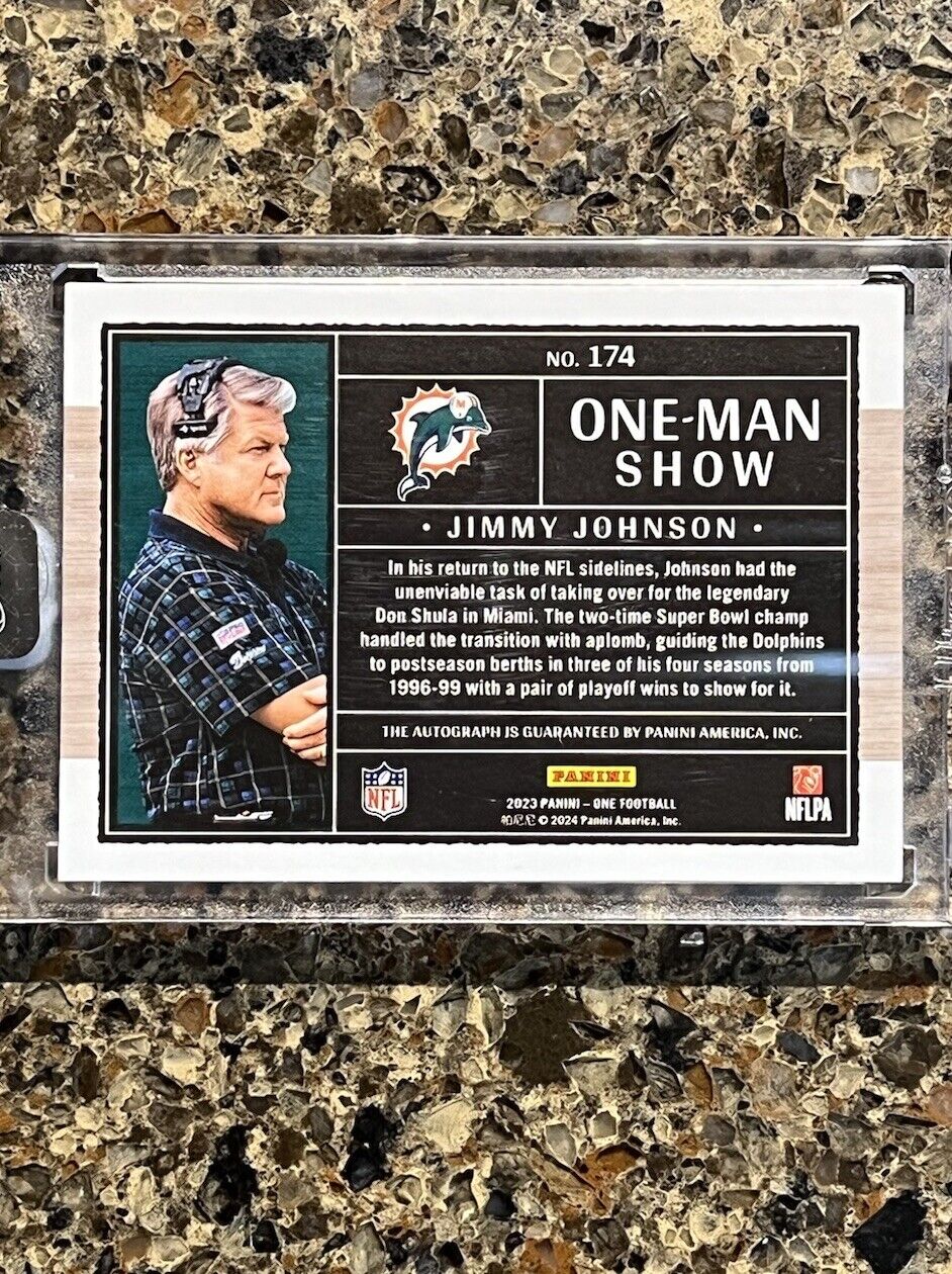 2023 Panini One Jimmy Johnson One-Man Show On-Card Autograph SSP #27/35 HOF