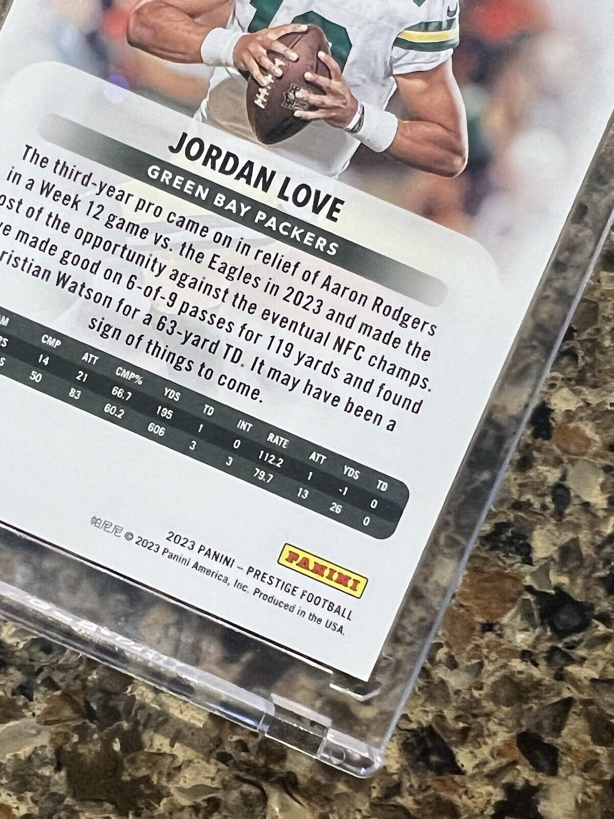 Jordan Love 2023 Panini Prestige Football Xtra Points Sunburst Holo Refractor