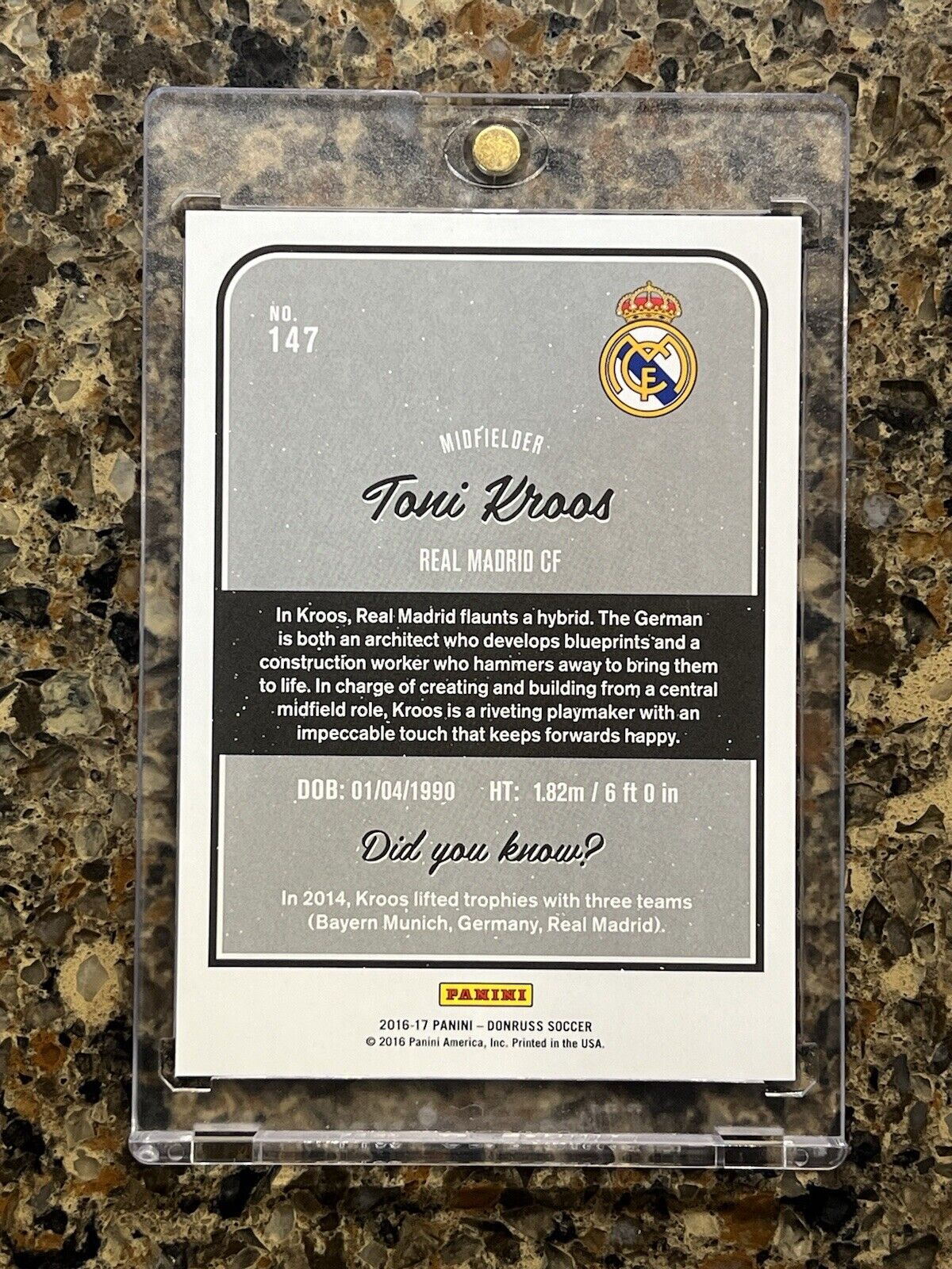 Toni Kroos 2016-17 Panini Donruss Soccer Swirlorama Refractor Real Madrid HOF