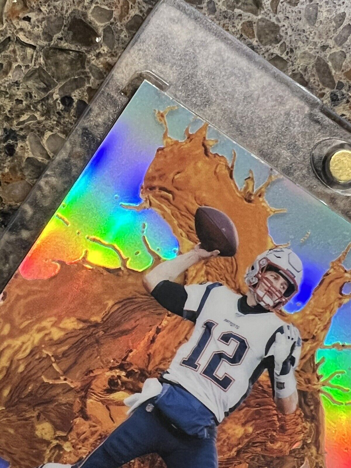 Tom Brady 2022 Panini The National SPLASH OF COLOR Silver Wave 19/25 Patriots SP