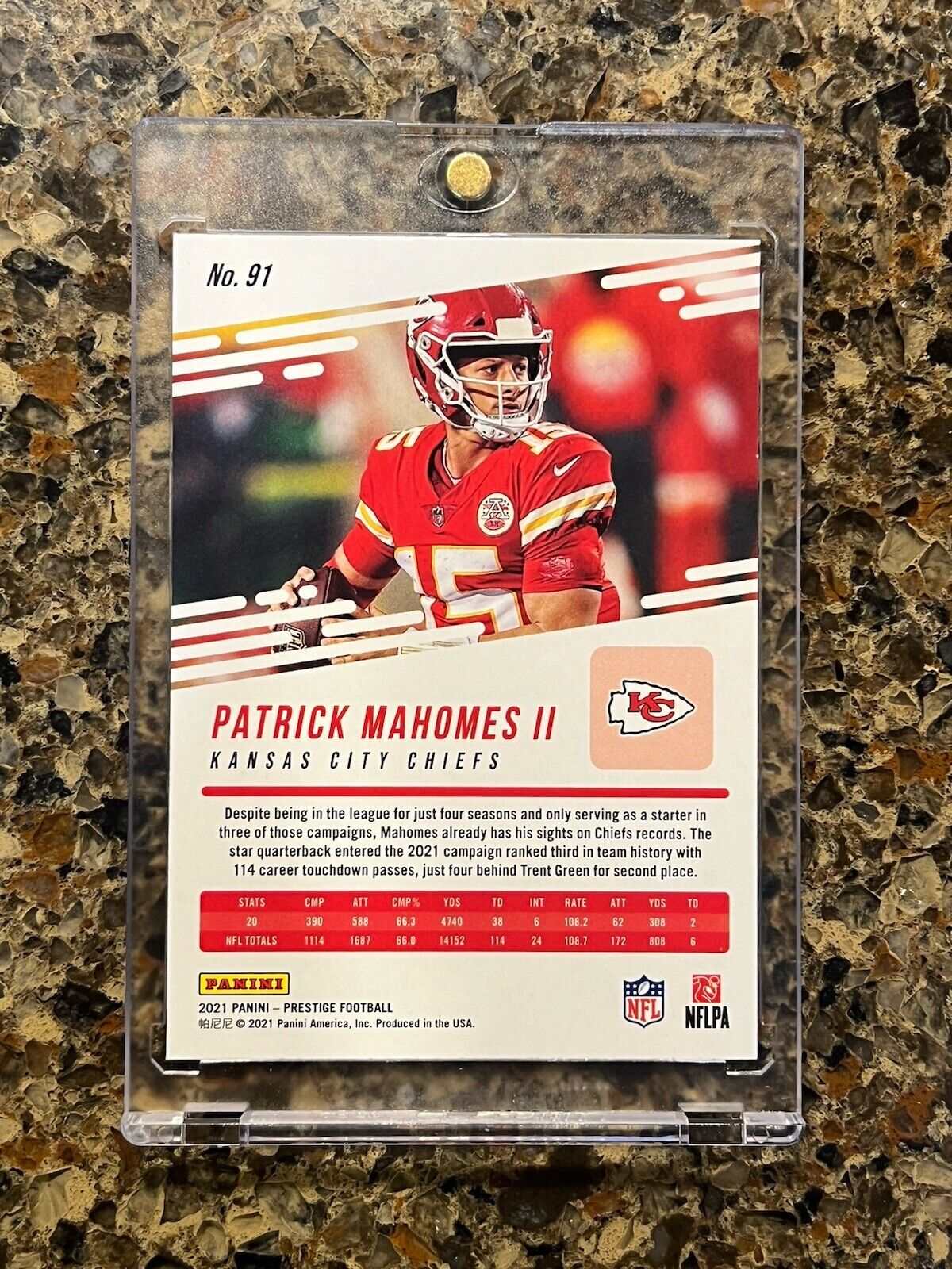 Patrick Mahomes II 2021 Panini Prestige SUNBURST Xtra Points Holo Refractor MVP