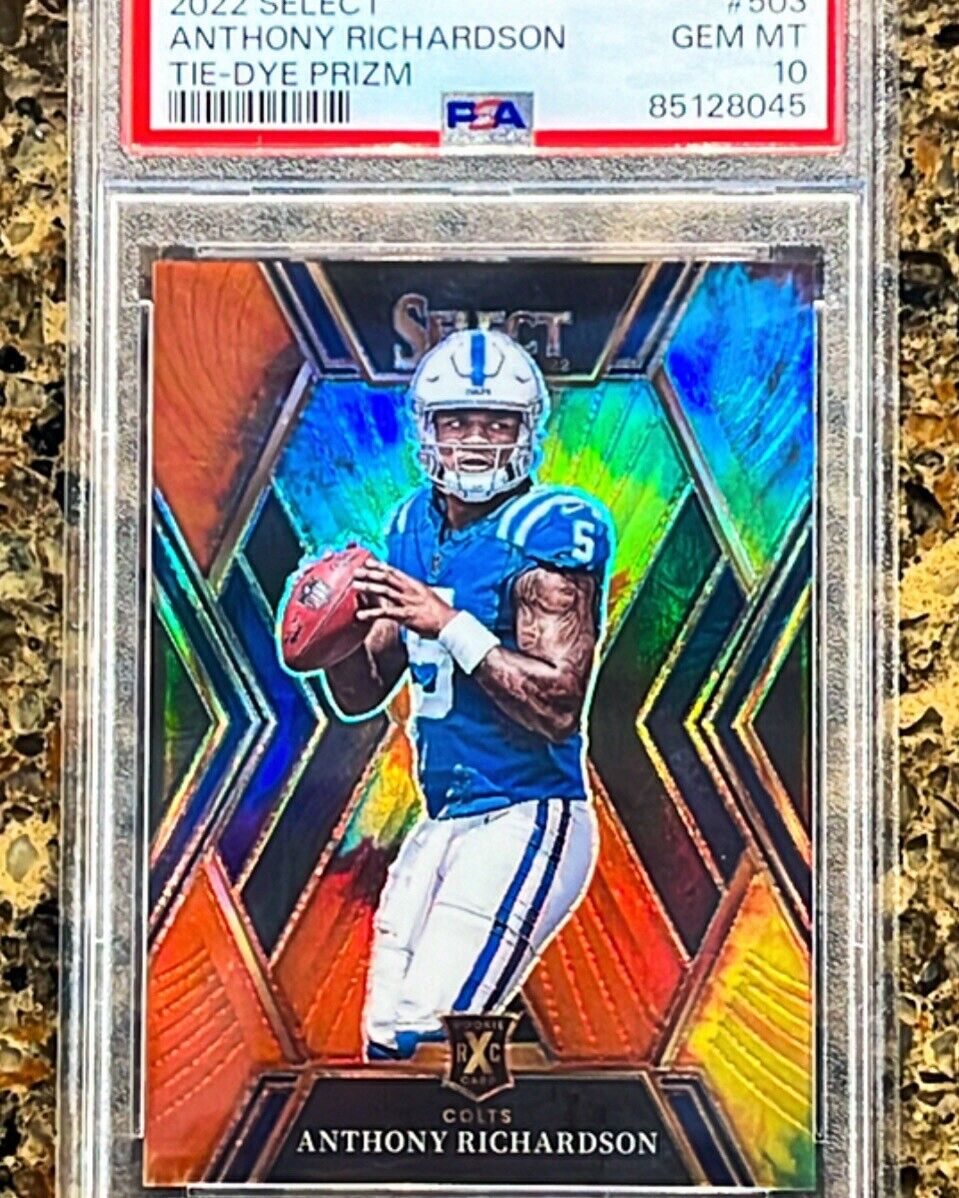 2022 Panini Select ANTHONY RICHARDSON #14/25 Tie-Dye Prizm Rookie XRC GEM PSA 10