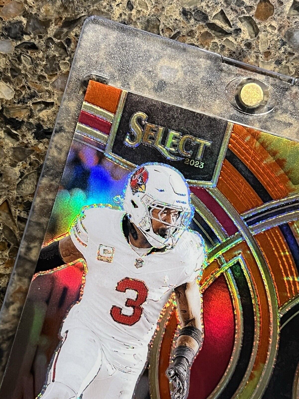 Budda Baker 2023 Panini Select Tie-Dye Prizm #07/25 Premier Level - Gem Mint SSP