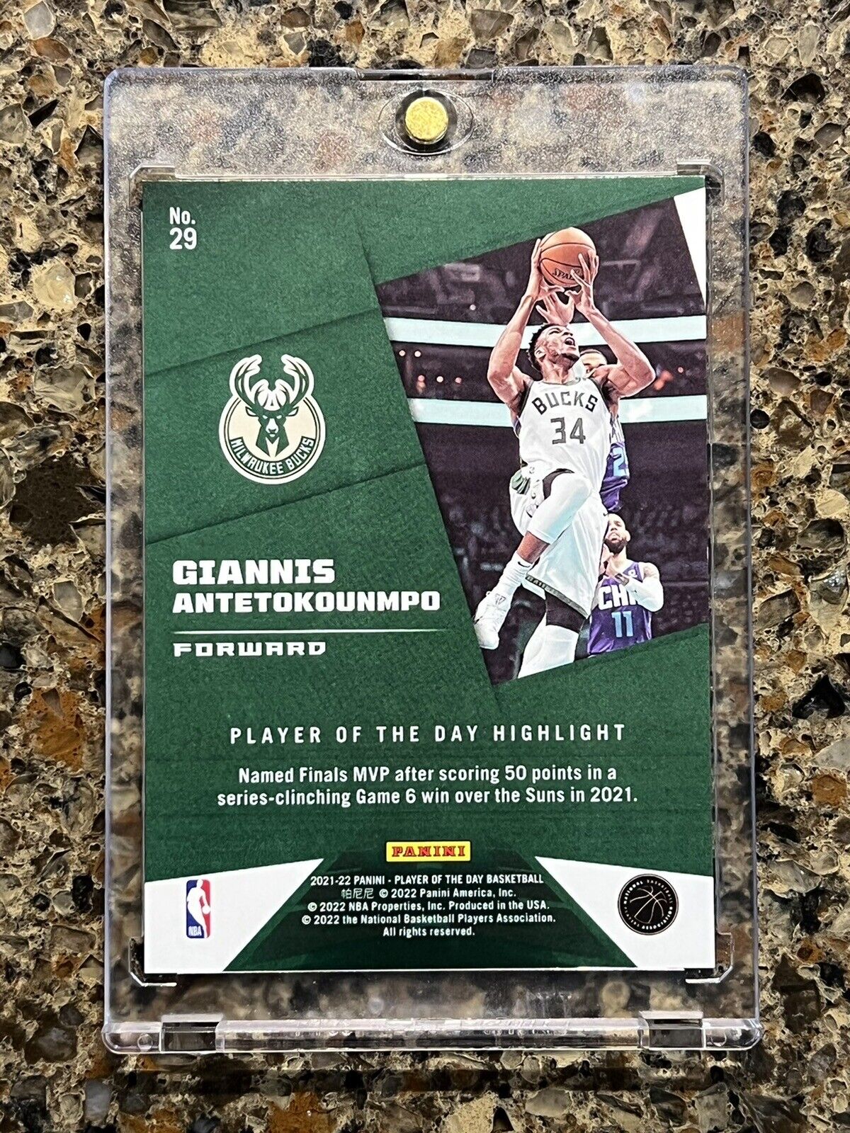 Giannis Antetokounmpo 2021 Panini Player of the Day KABOOM #15/99 Super Rare SSP